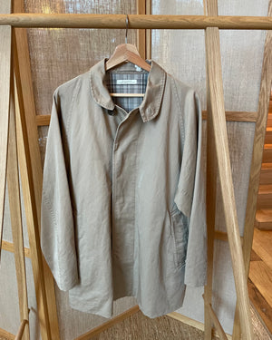 Fly Front Cotton-Linen Duster Jacket - Dune