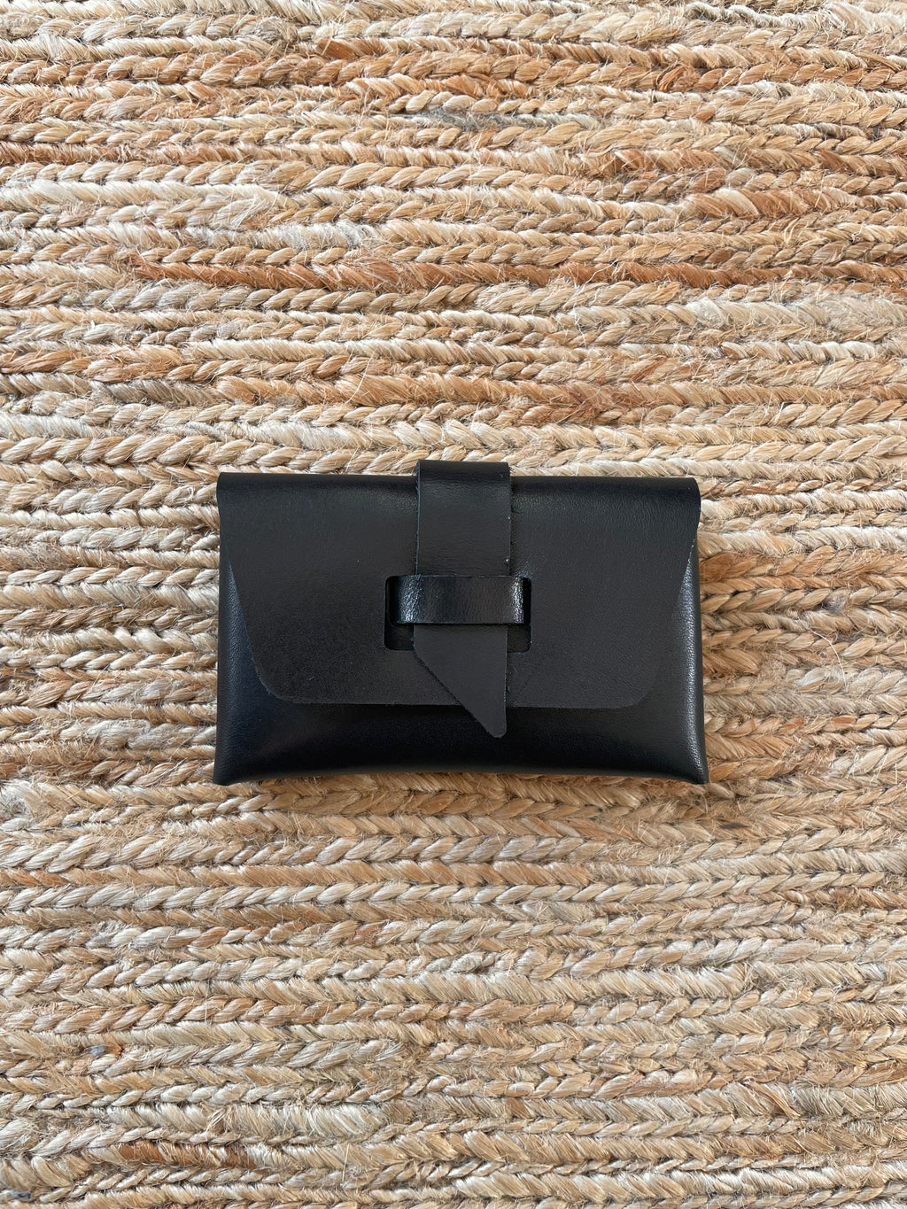 The Card Case / Coin Pouch | Vegetable Tanned Leather | Black - Tempo