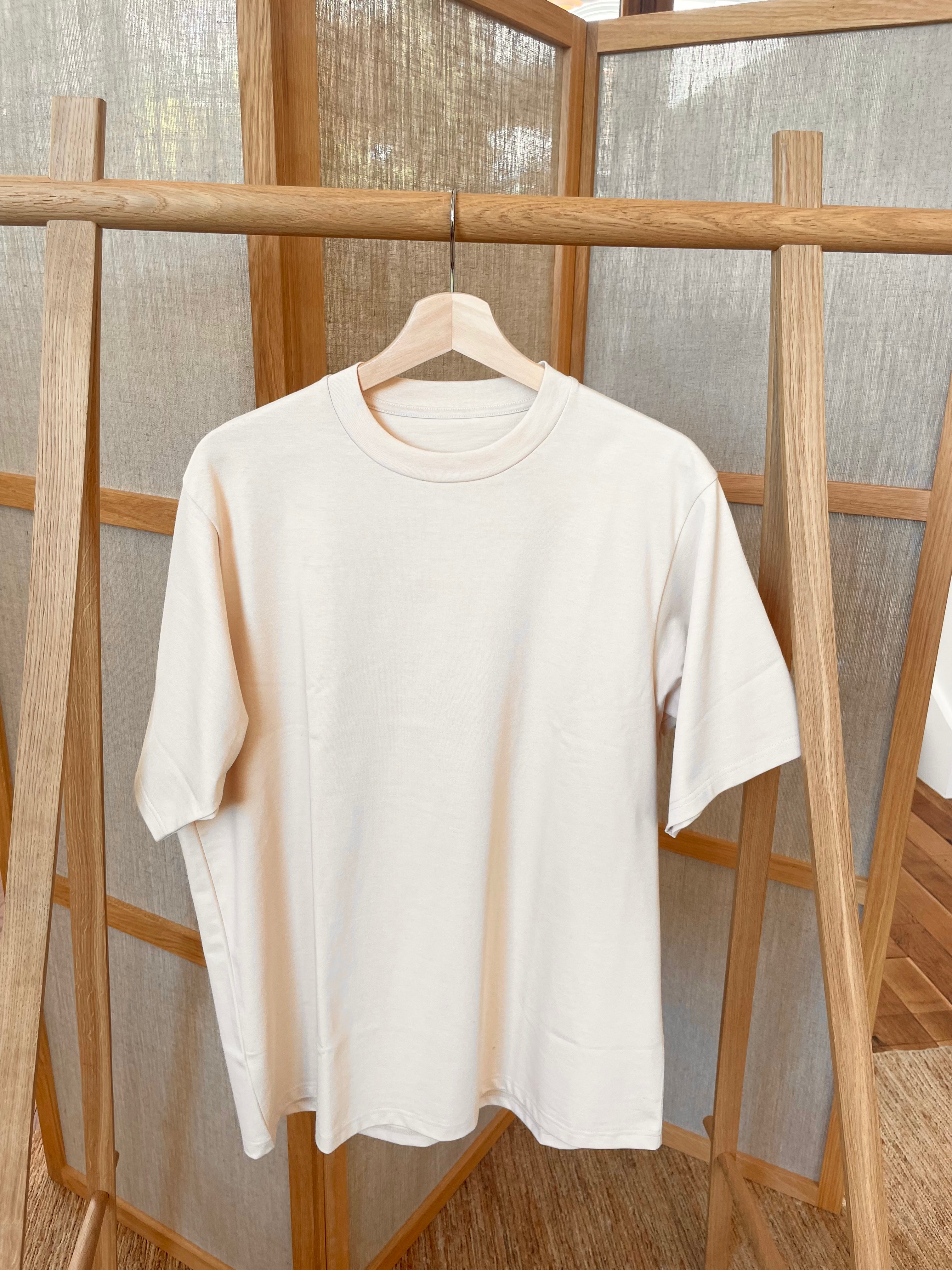 POSTALCO - Crew Neck T Organic Twin Jersey | Ivory - Tempo