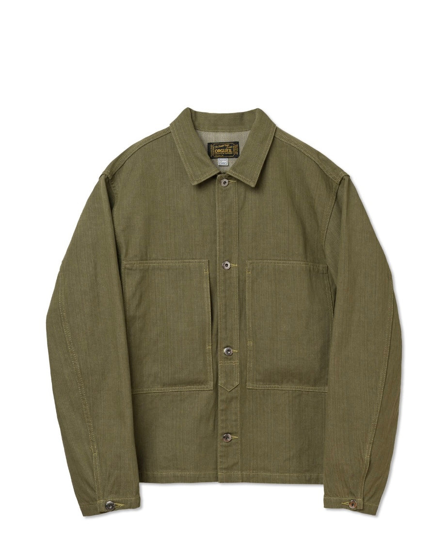 ORGUEIL - STUDIO D'ARTISAN - Green Denim Jacket - Tempo