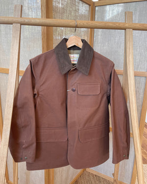 Oiled-Duck Hunting Jacket in Brown