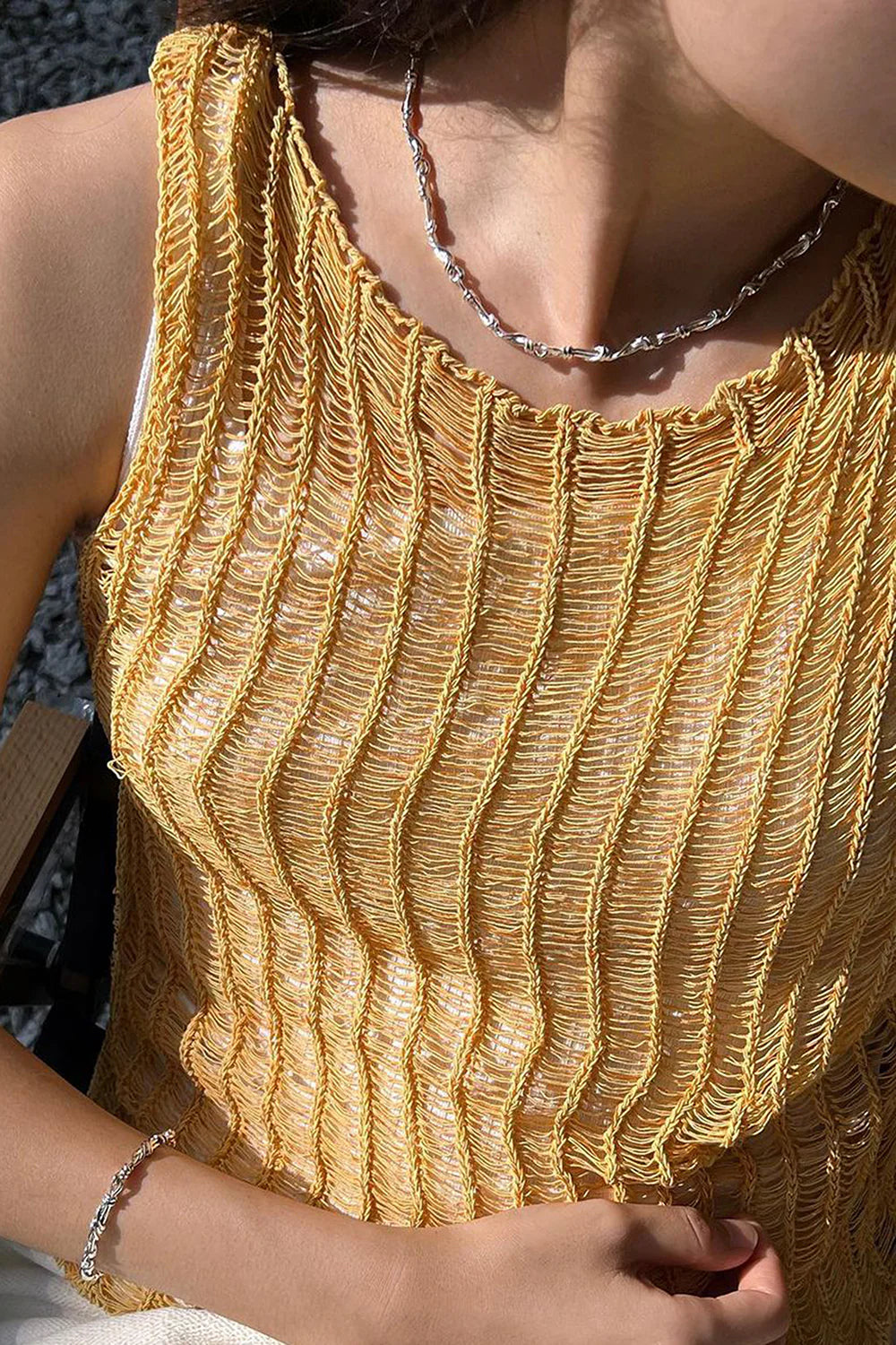 COLDFRAME - Handcrafted 925 Silver Gordian Knot Chain Necklace - Tempo