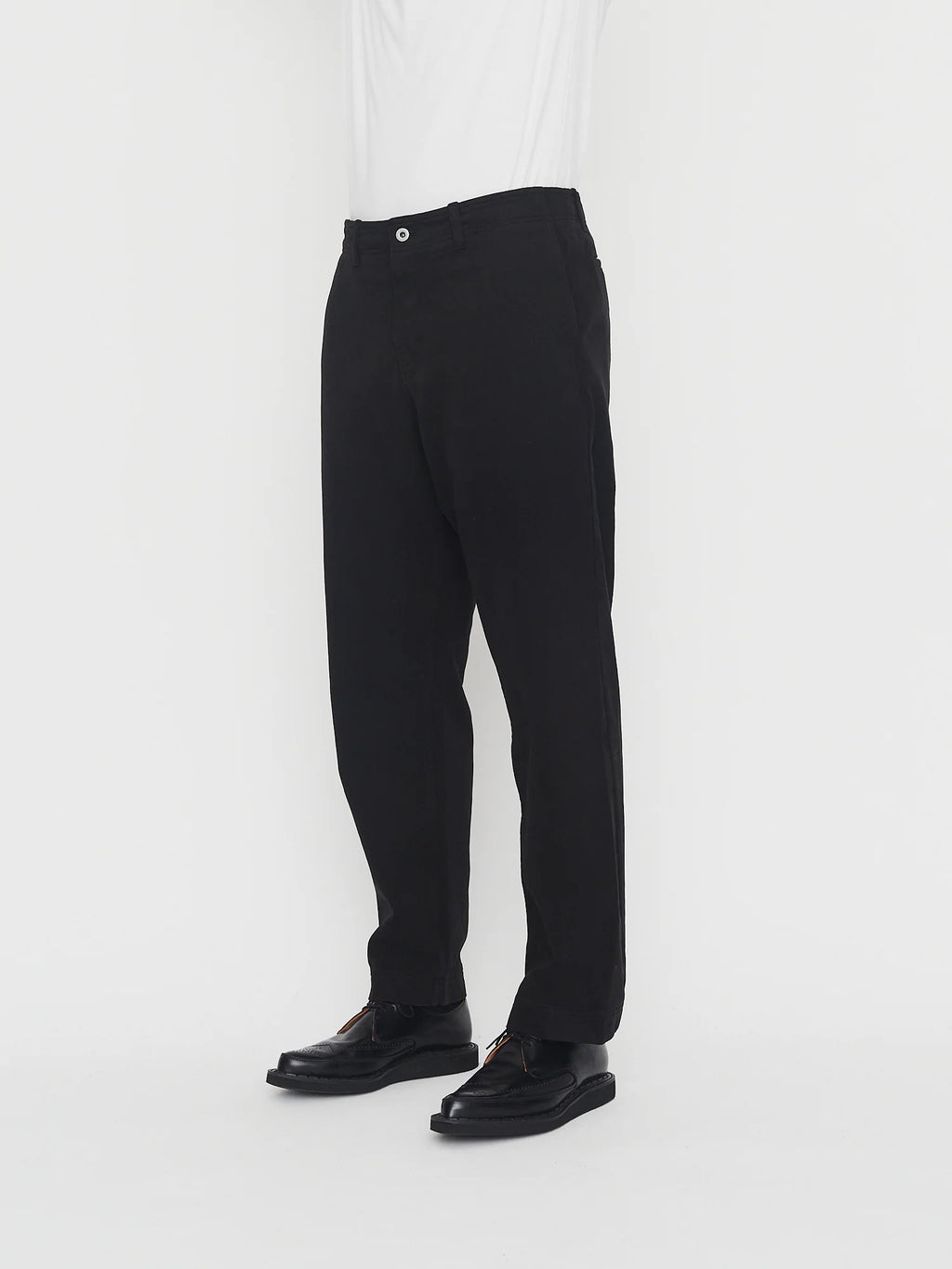 TRYGVE | CROPPED WORKWEAR TROUSERS | WASHED BLACK