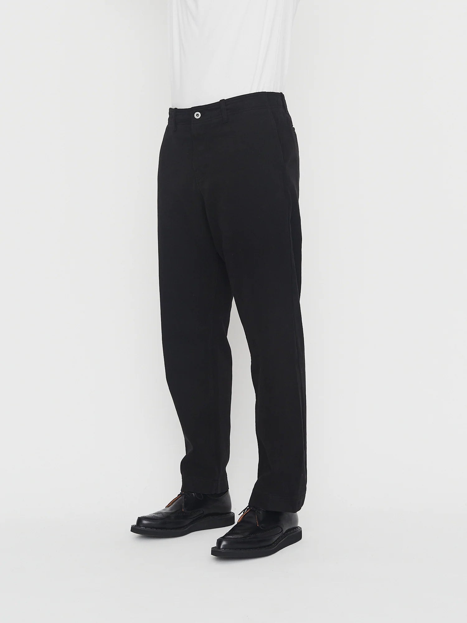 TRYGVE | CROPPED WORKWEAR TROUSERS | WASHED BLACK