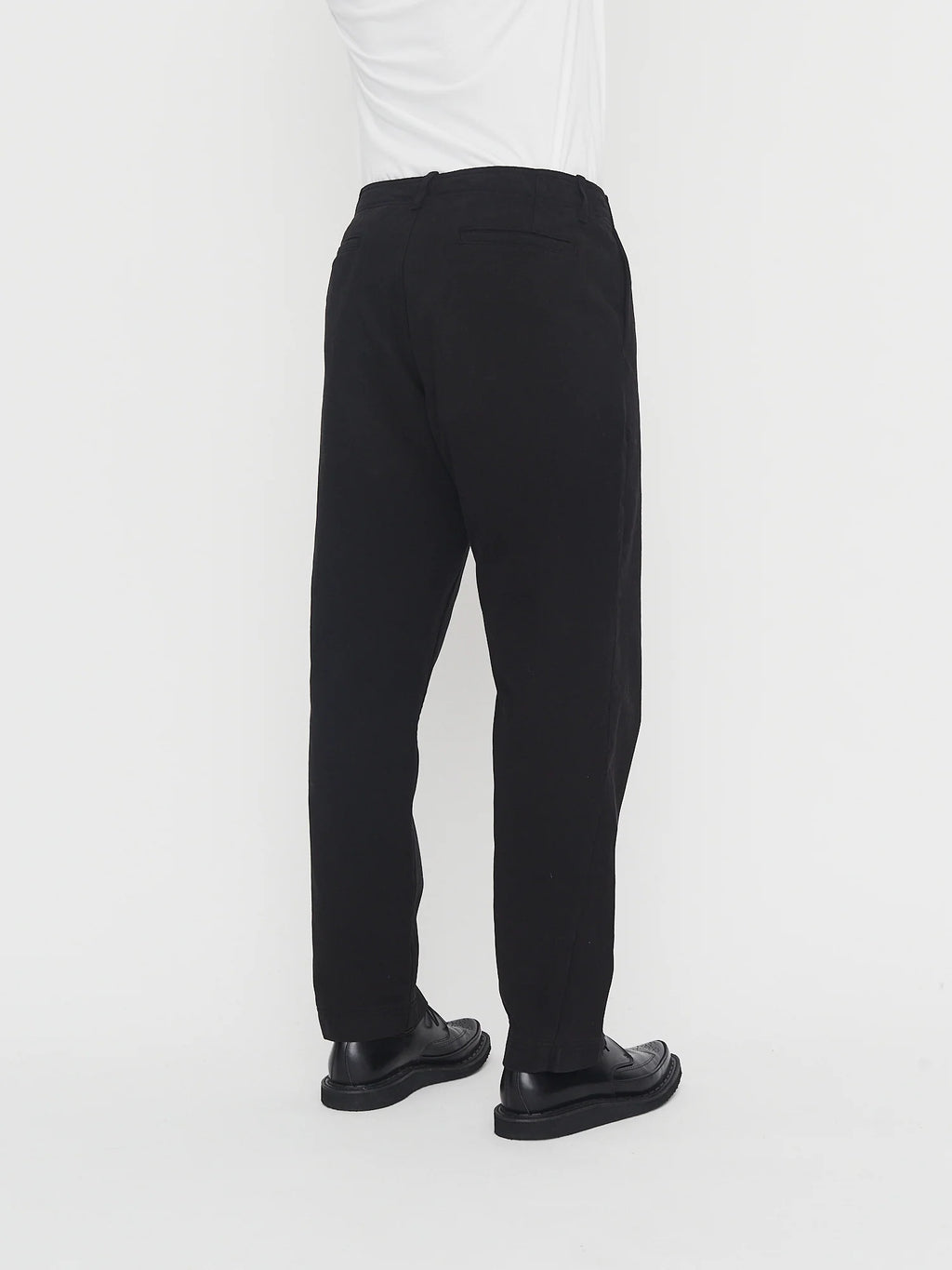 TRYGVE | CROPPED WORKWEAR TROUSERS | WASHED BLACK