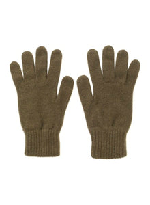 Cashmere Jersey Gloves in Olive