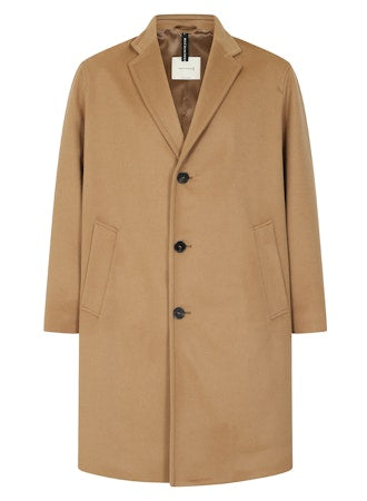 RENFREW Single Breasted Wool Cashmere Coat in Beige