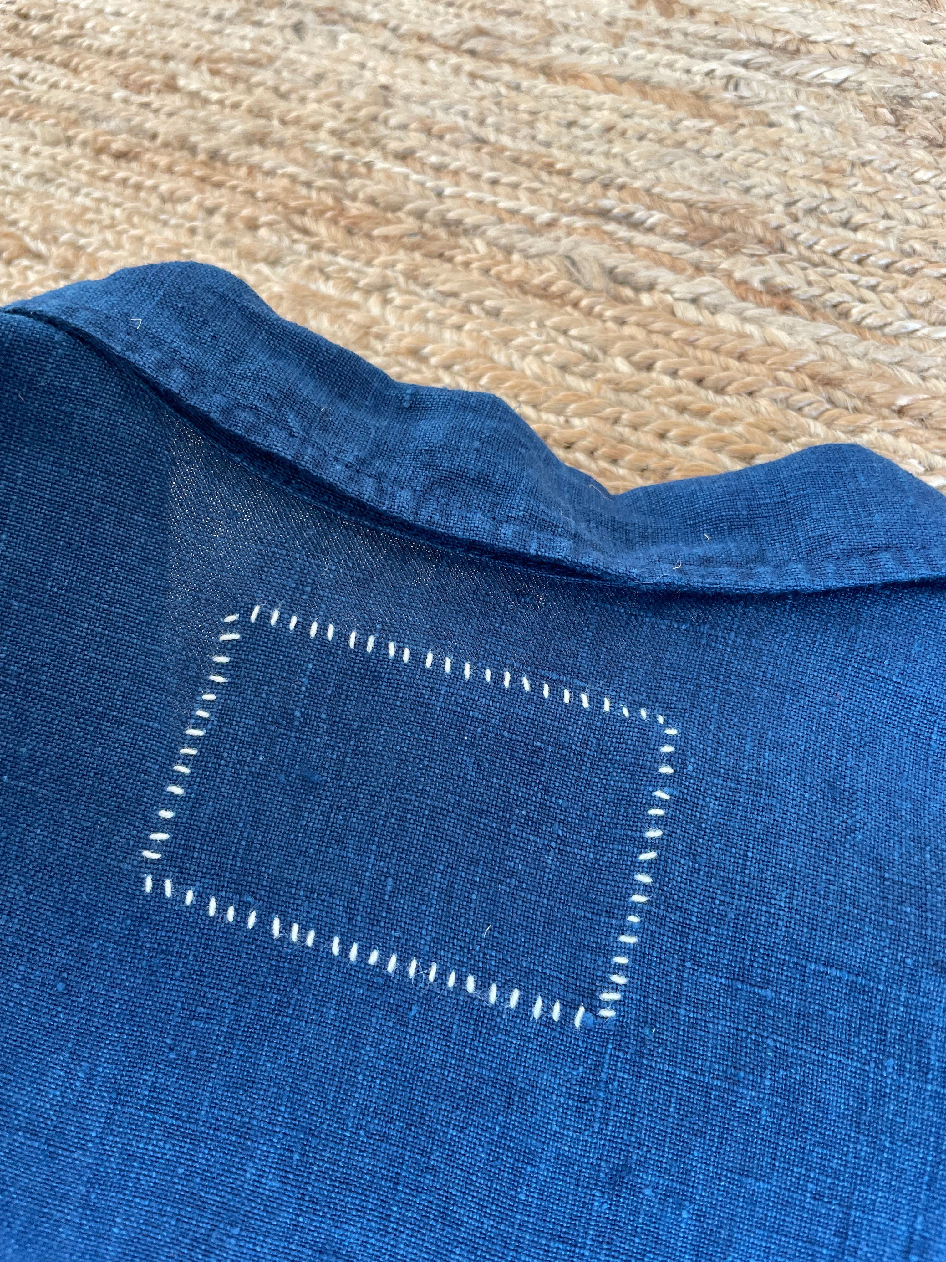Hemp Long-sleeve Shirt | Organic Indigo Hand-dyed