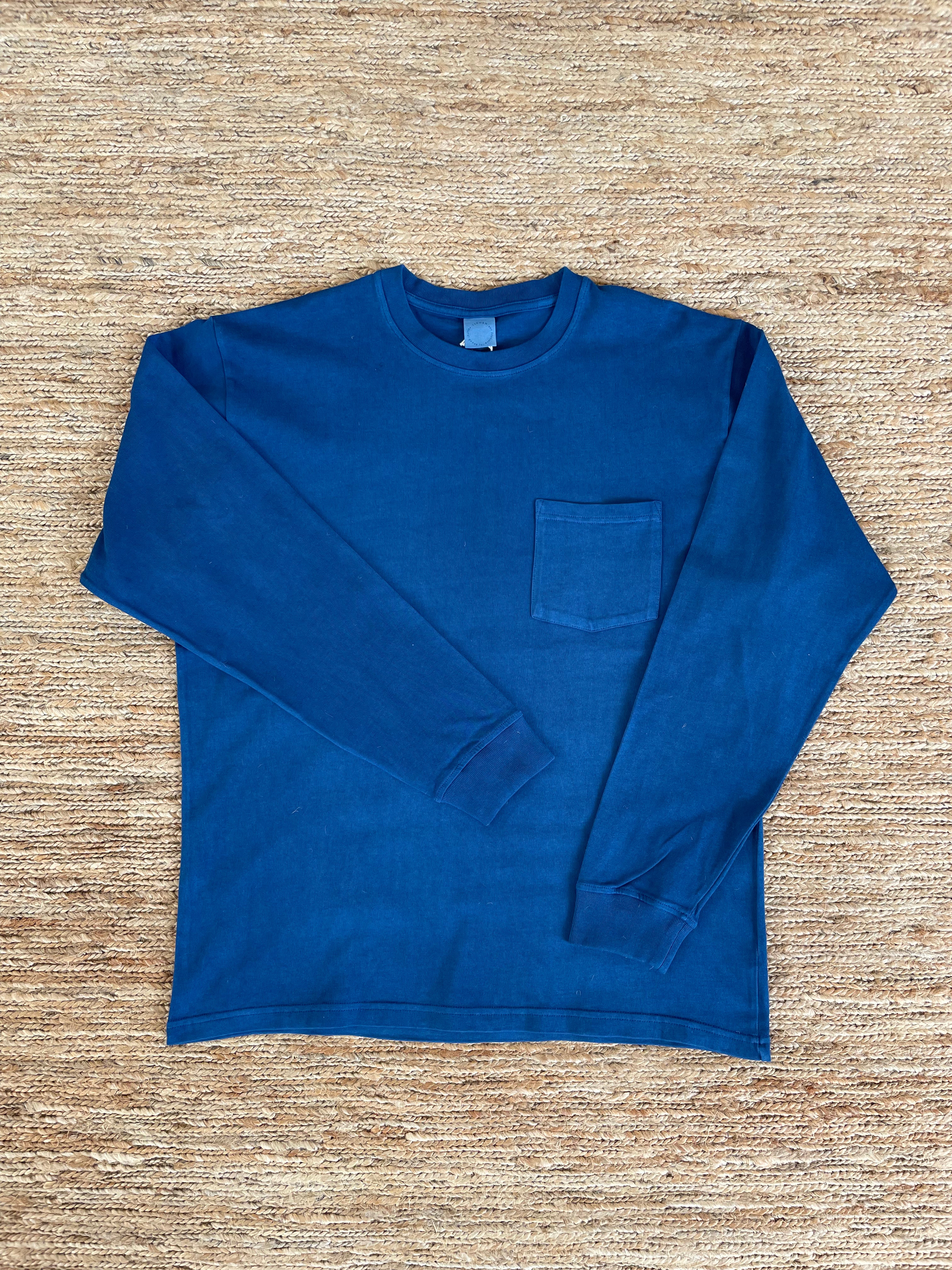 Cotton Long-sleeve T-Shirt | Organic Indigo Hand-dyed