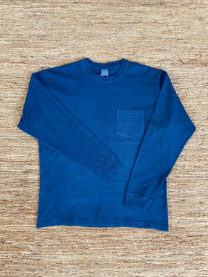 Cotton Long-sleeve T-Shirt | Organic Indigo Hand-dyed - Tempo