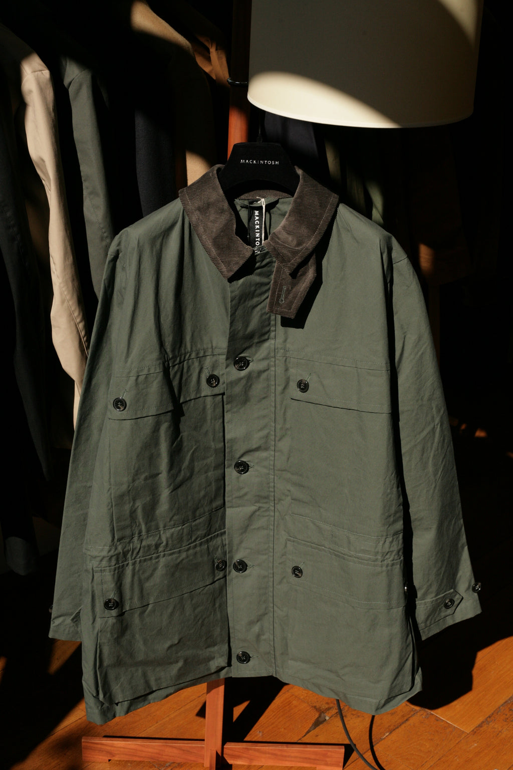 MACKINTOSH - Country Green Waxed Cotton Coat - Tempo