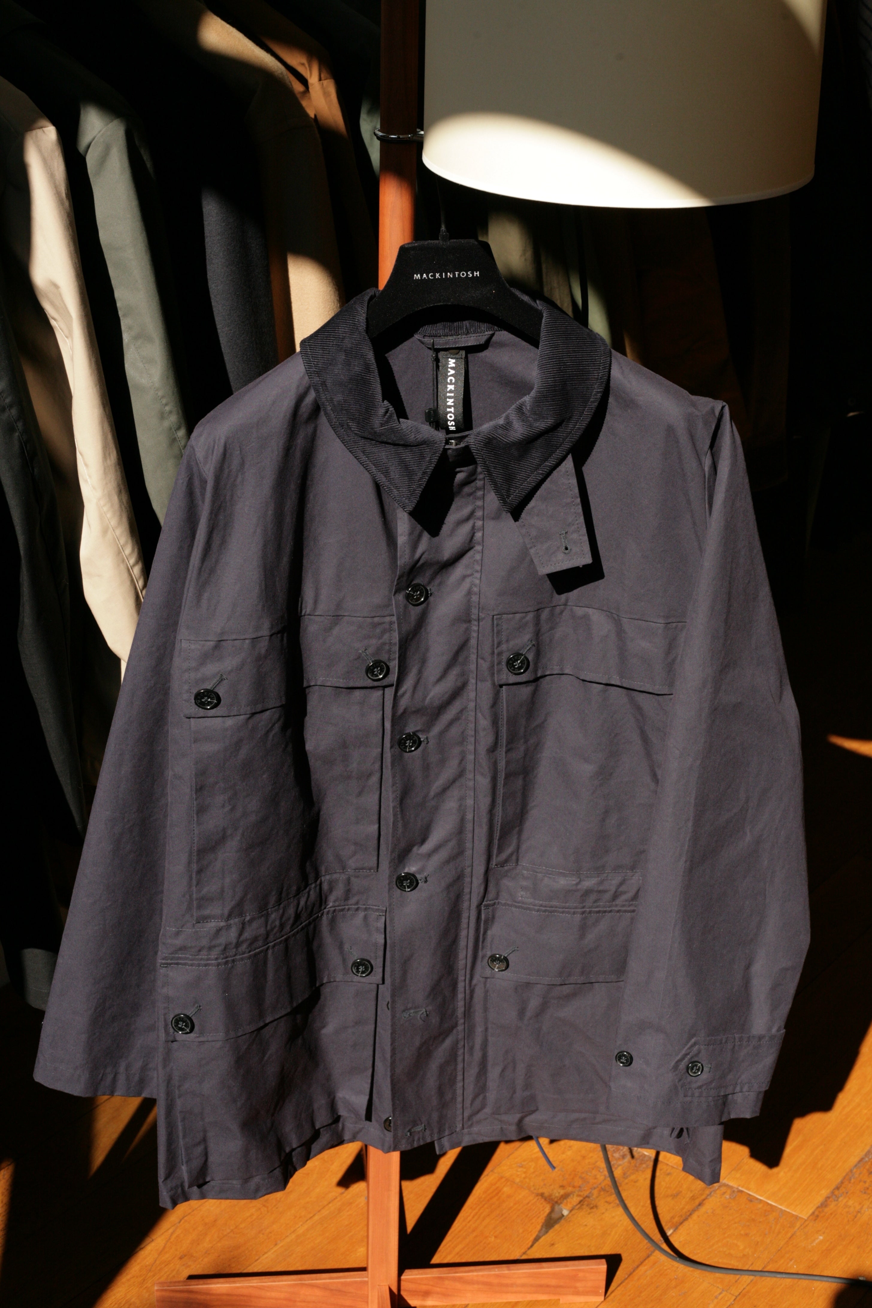 MACKINTOSH - Country Dark Indigo Waxed Cotton Coat - Tempo