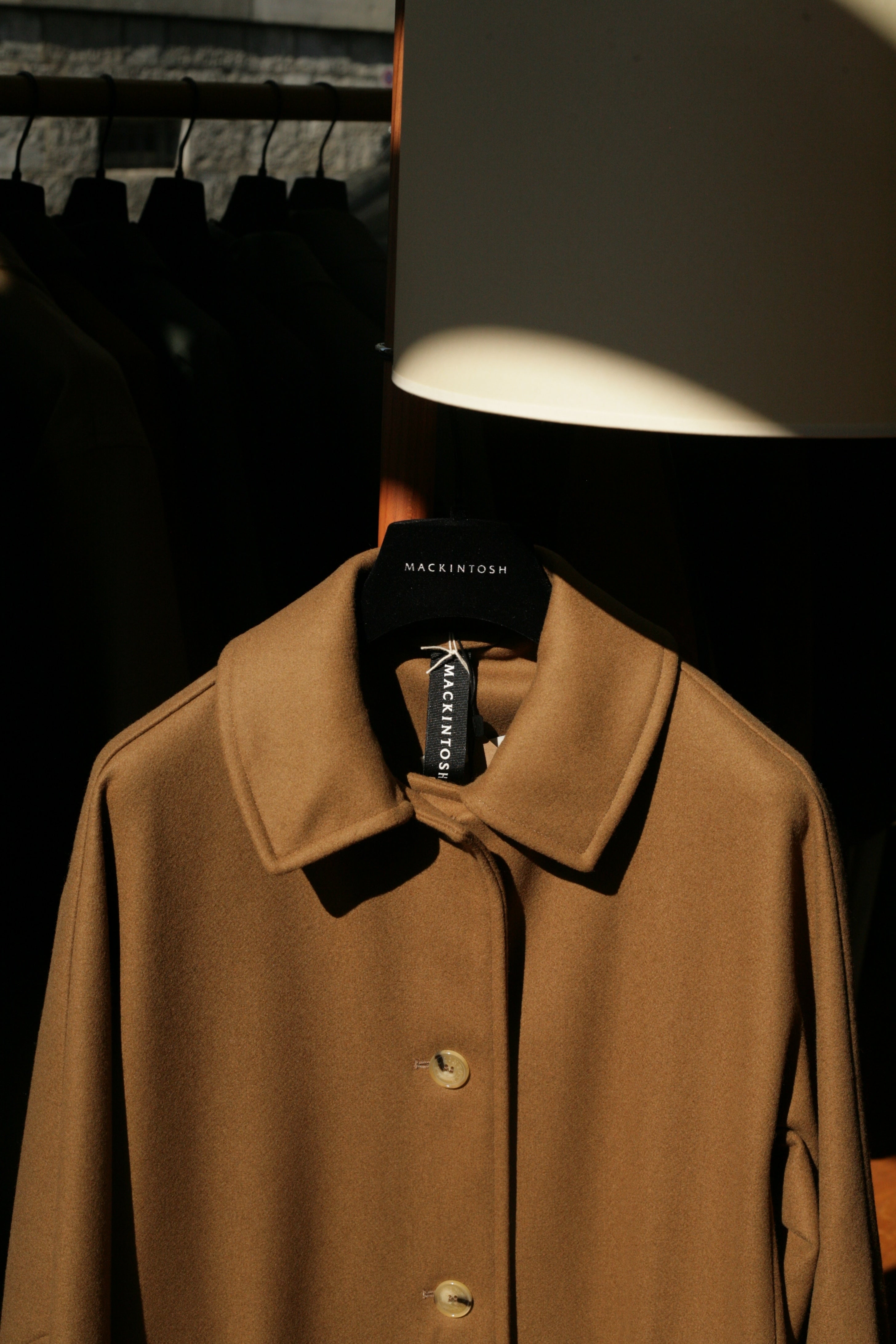 FAIRLIE Ladies Wool Long Coat in Camel Brown – Tempo