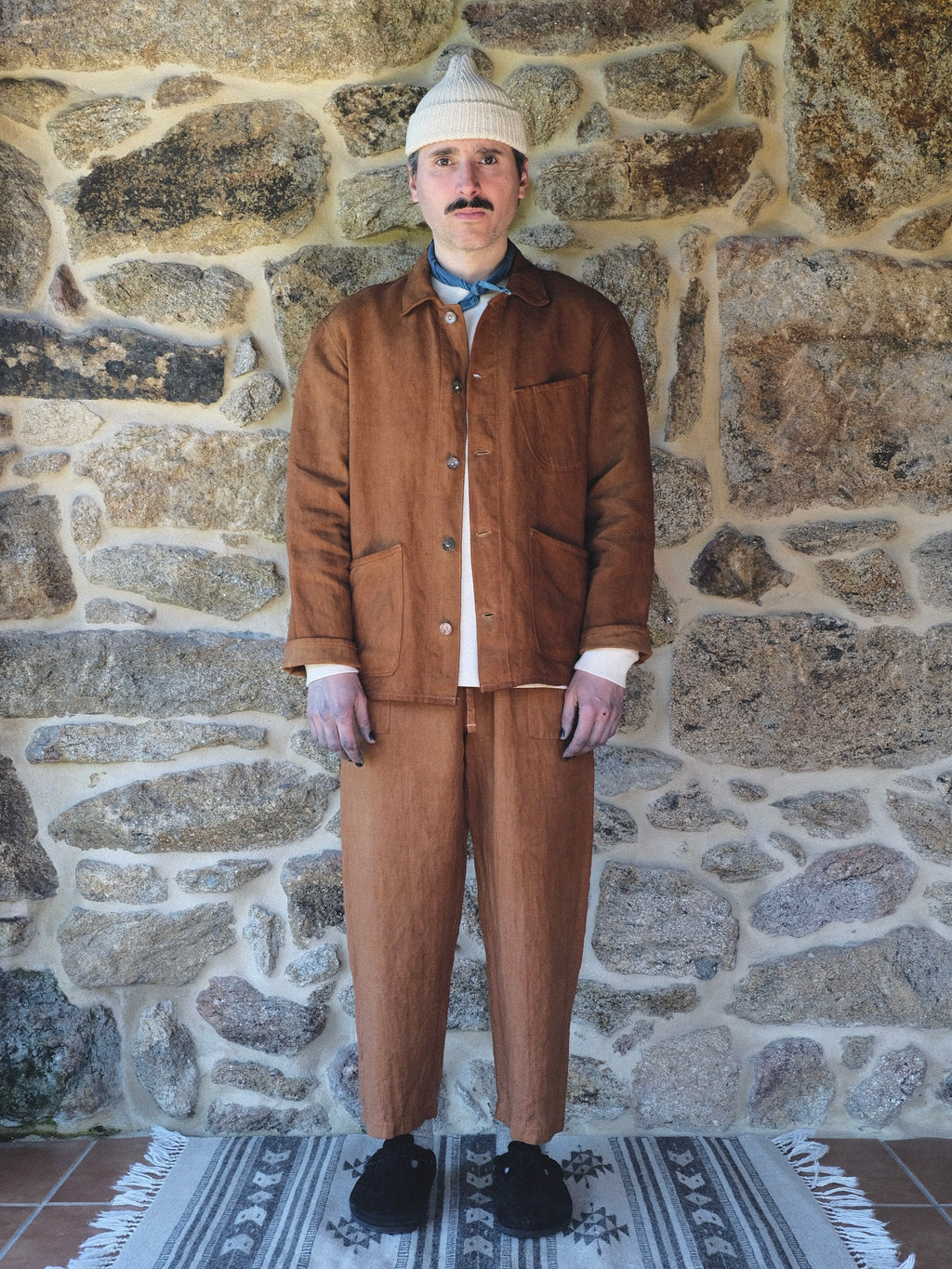 Cutch Hand-Dyed Hemp Work Jacket - Tempo