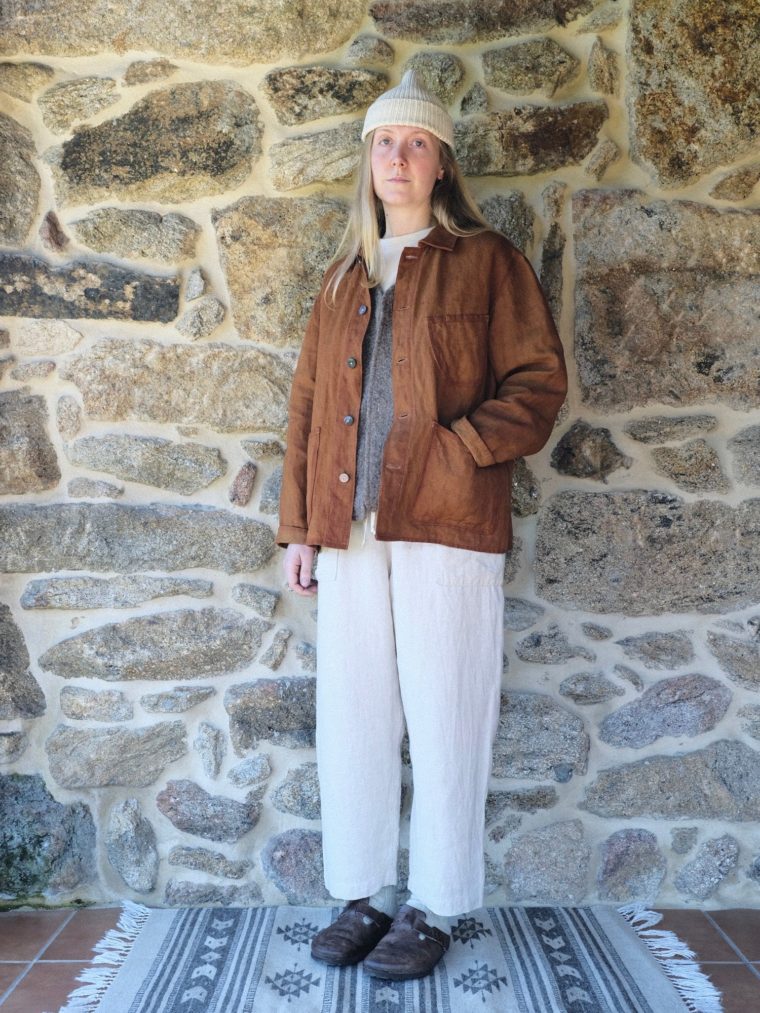 Cutch Hand-Dyed Hemp Work Jacket - Tempo