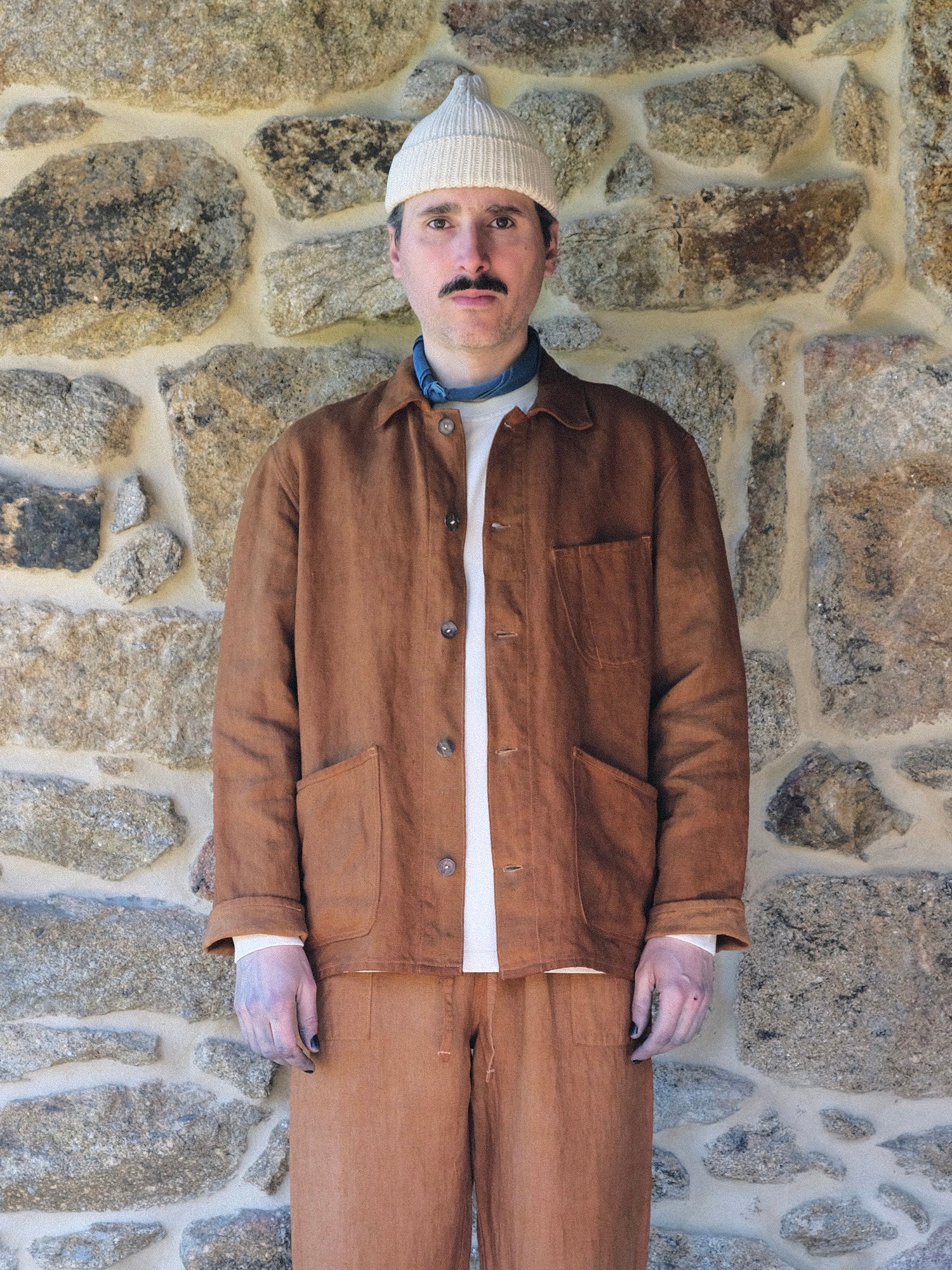 Cutch Hand-Dyed Hemp Work Jacket - Tempo