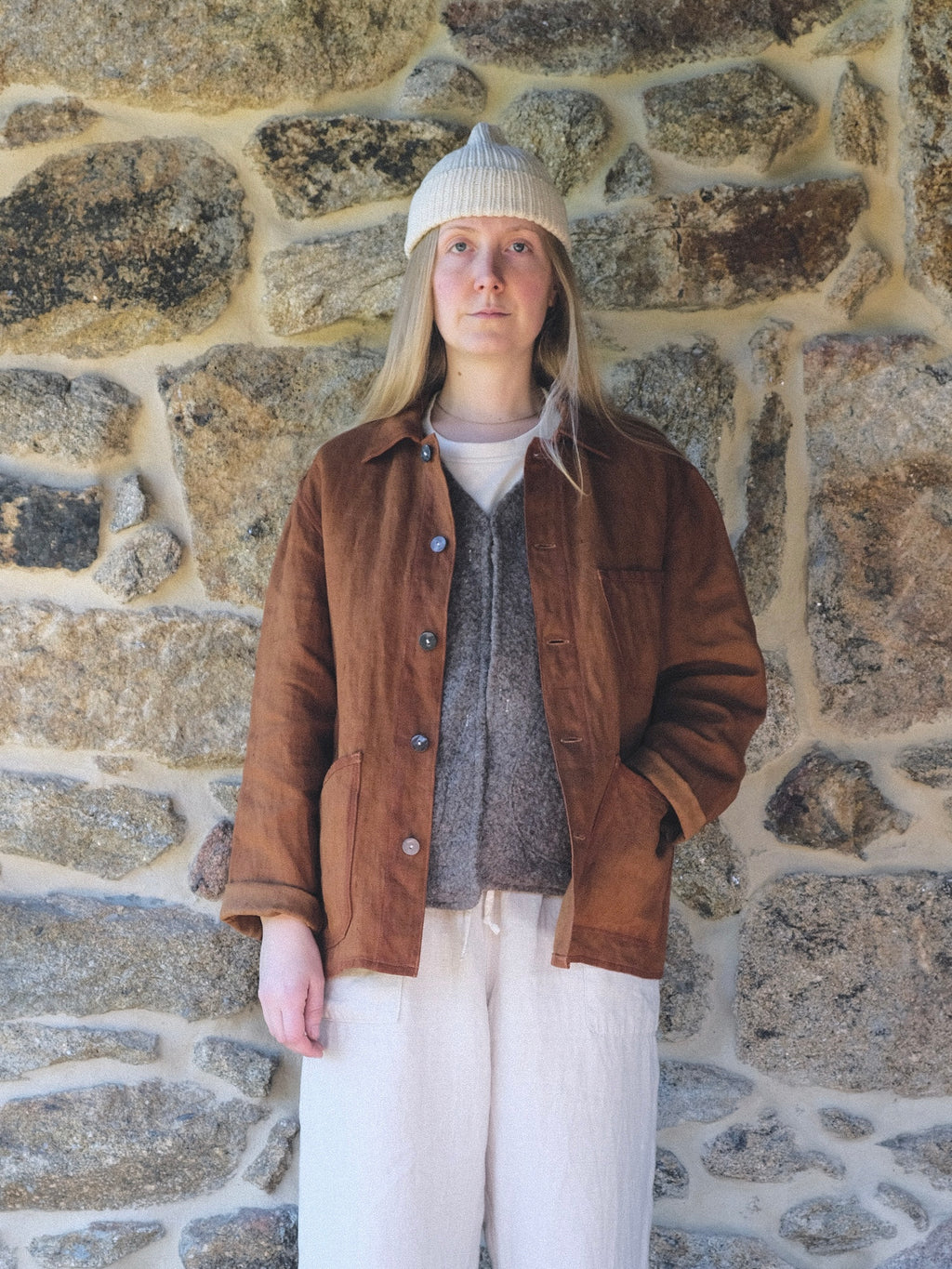 Cutch Hand-Dyed Hemp Work Jacket - Tempo