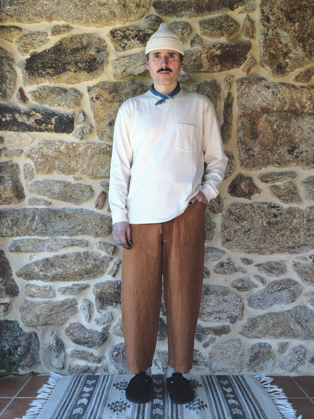 Cutch Hand-Dyed Hemp Easy Trousers - Tempo