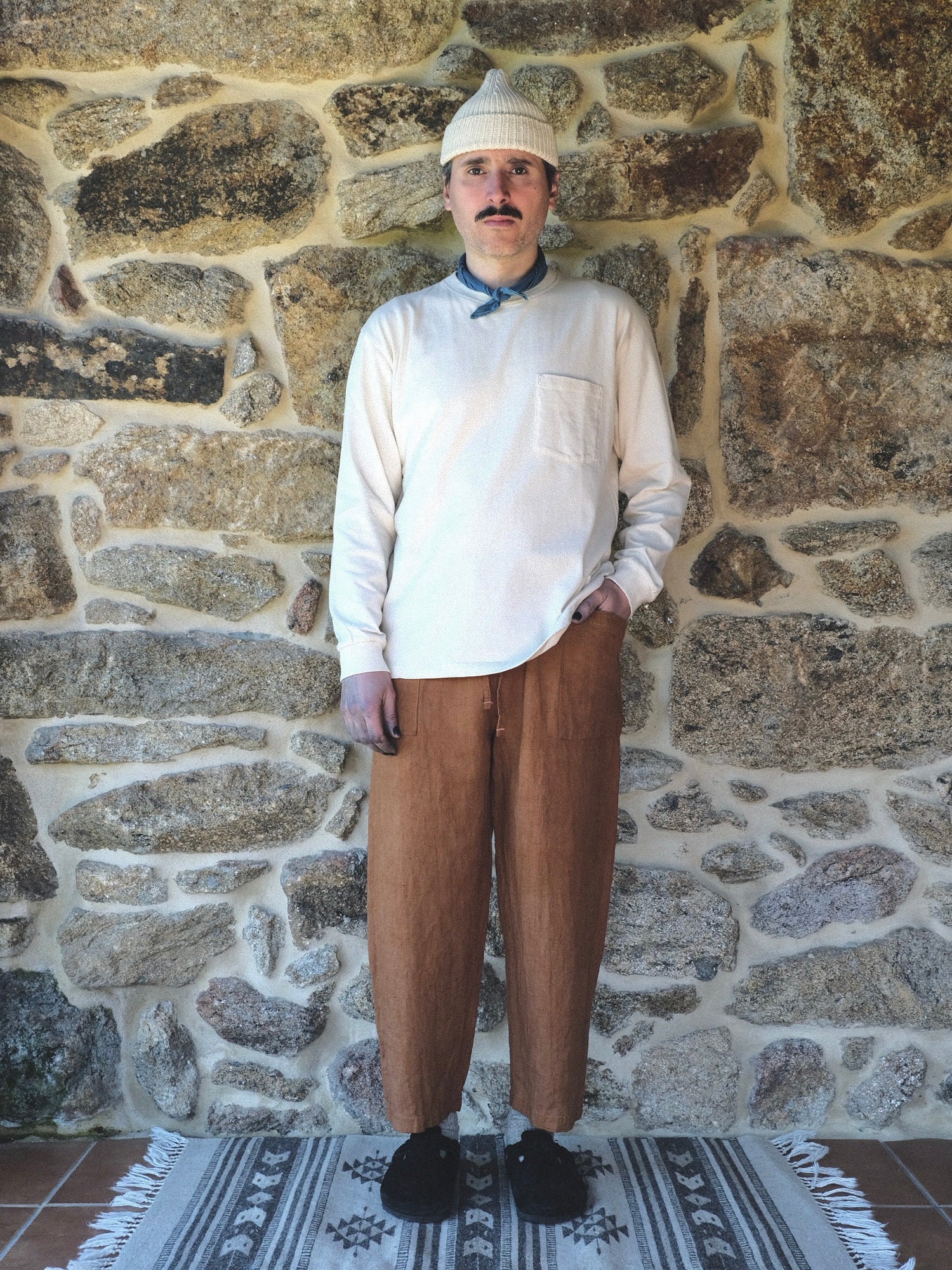 Cutch Hand-Dyed Hemp Easy Trousers - Tempo