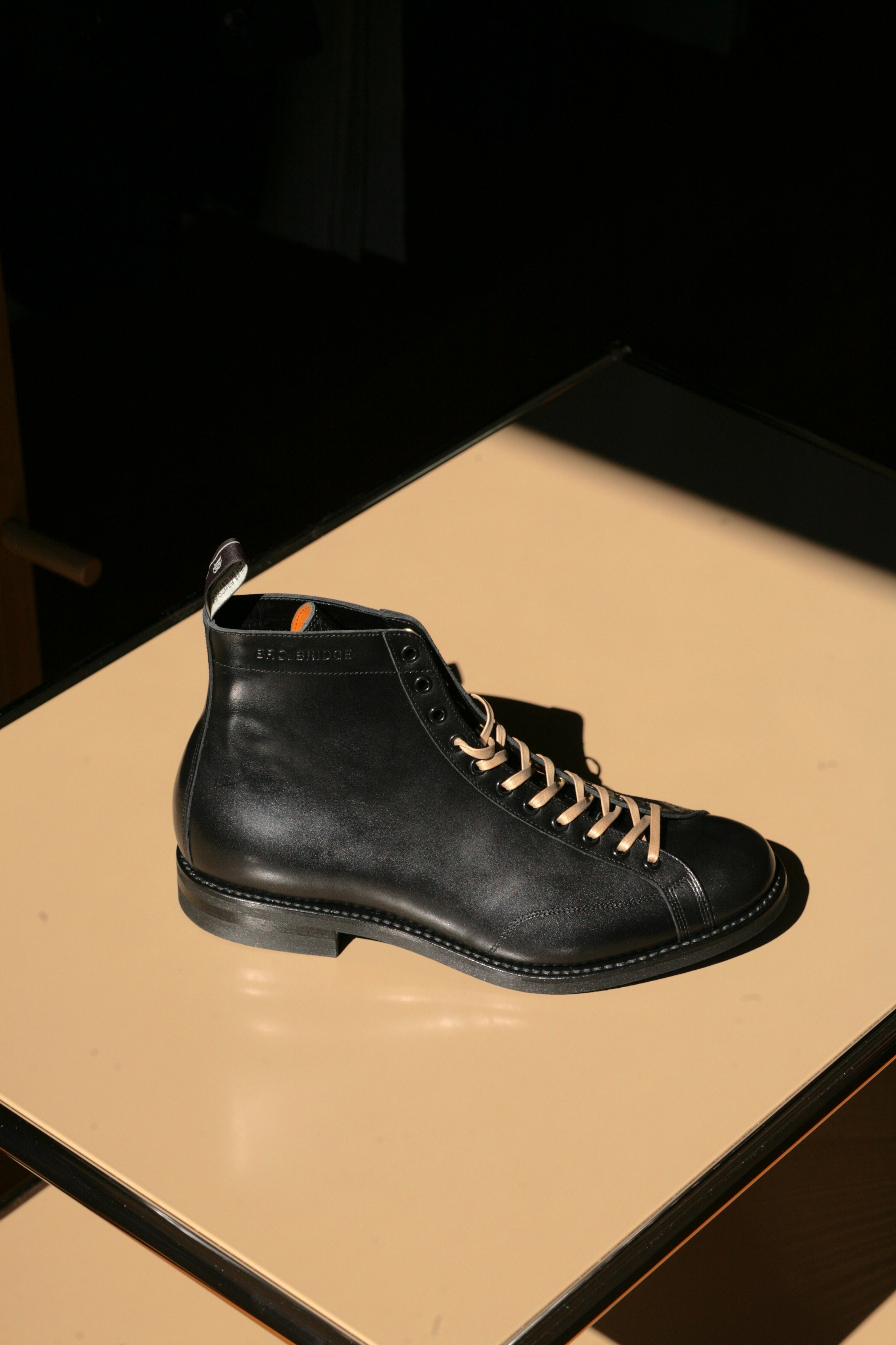 BROTHER BRIDGE - HENRY Athletic Boots in Himeji Vintage Black Calf - Tempo