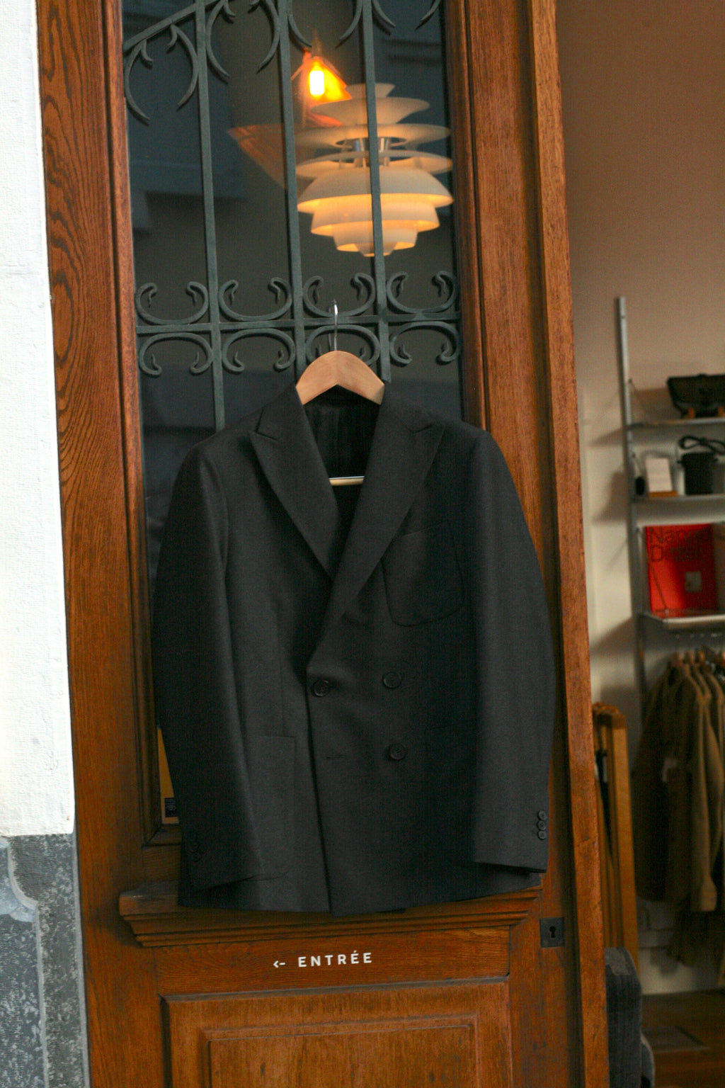 École de Pensée x Tempo Design Store - Double Breasted Peak Lapel Pure Wool Jacket - Vitale Barberis Canonico - Tempo