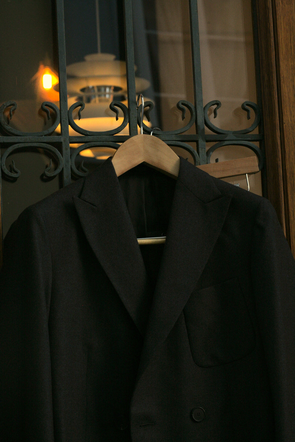 École de Pensée x Tempo Design Store - Double Breasted Peak Lapel Pure Wool Jacket - Vitale Barberis Canonico - Tempo