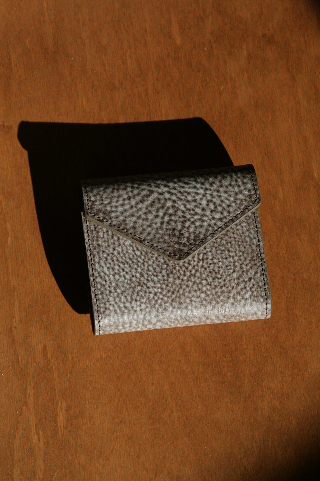 YOKO SAKAMOTO - VEG TANNED LEATHER WALLET BROWN - LA PERLA AZZURRA TANNERY - Tempo