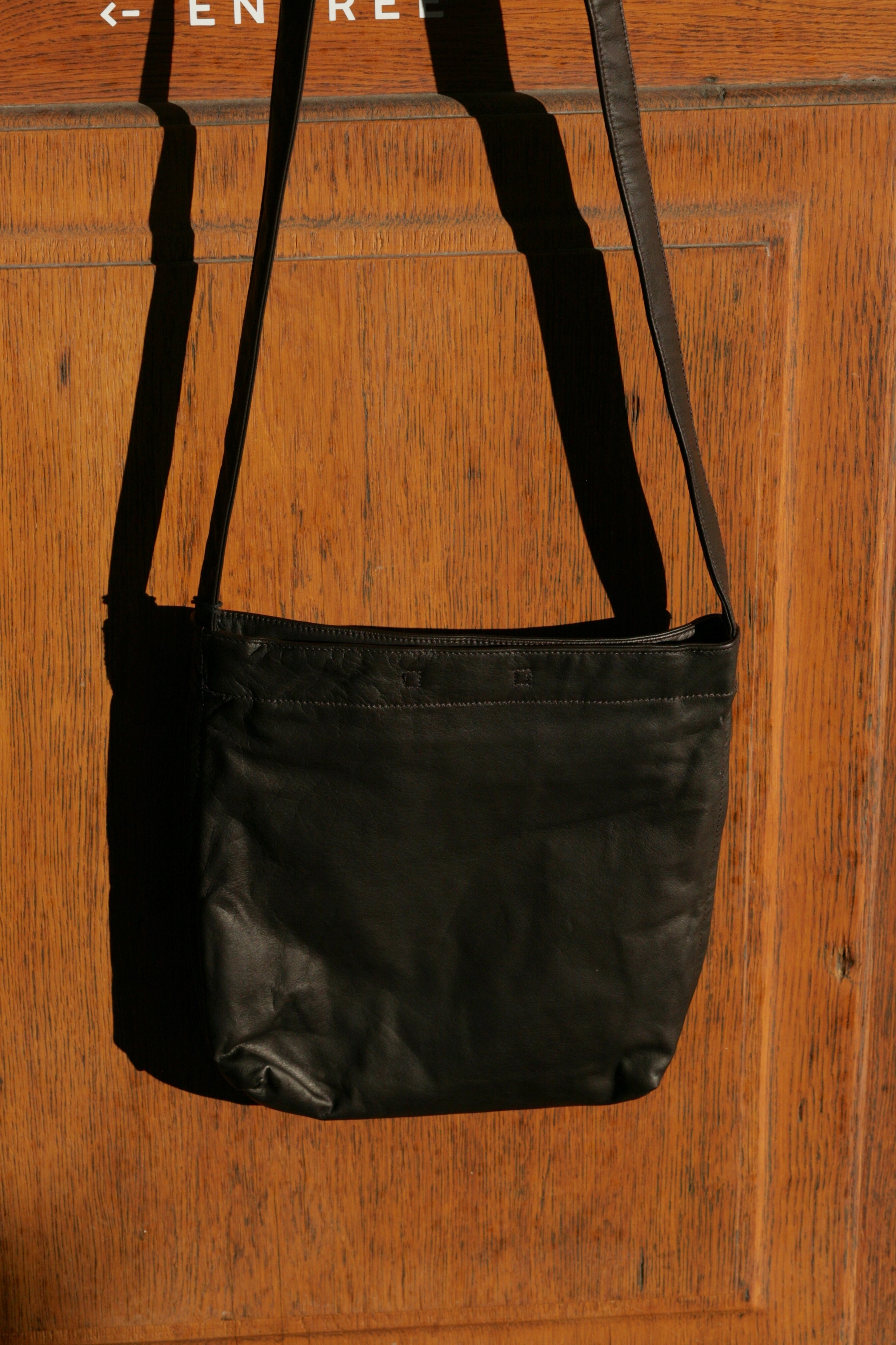 YOKO SAKAMOTO - RESEARCHER BAG MEDIUM FULL GRAIN COWHIDE BROWN - Tempo