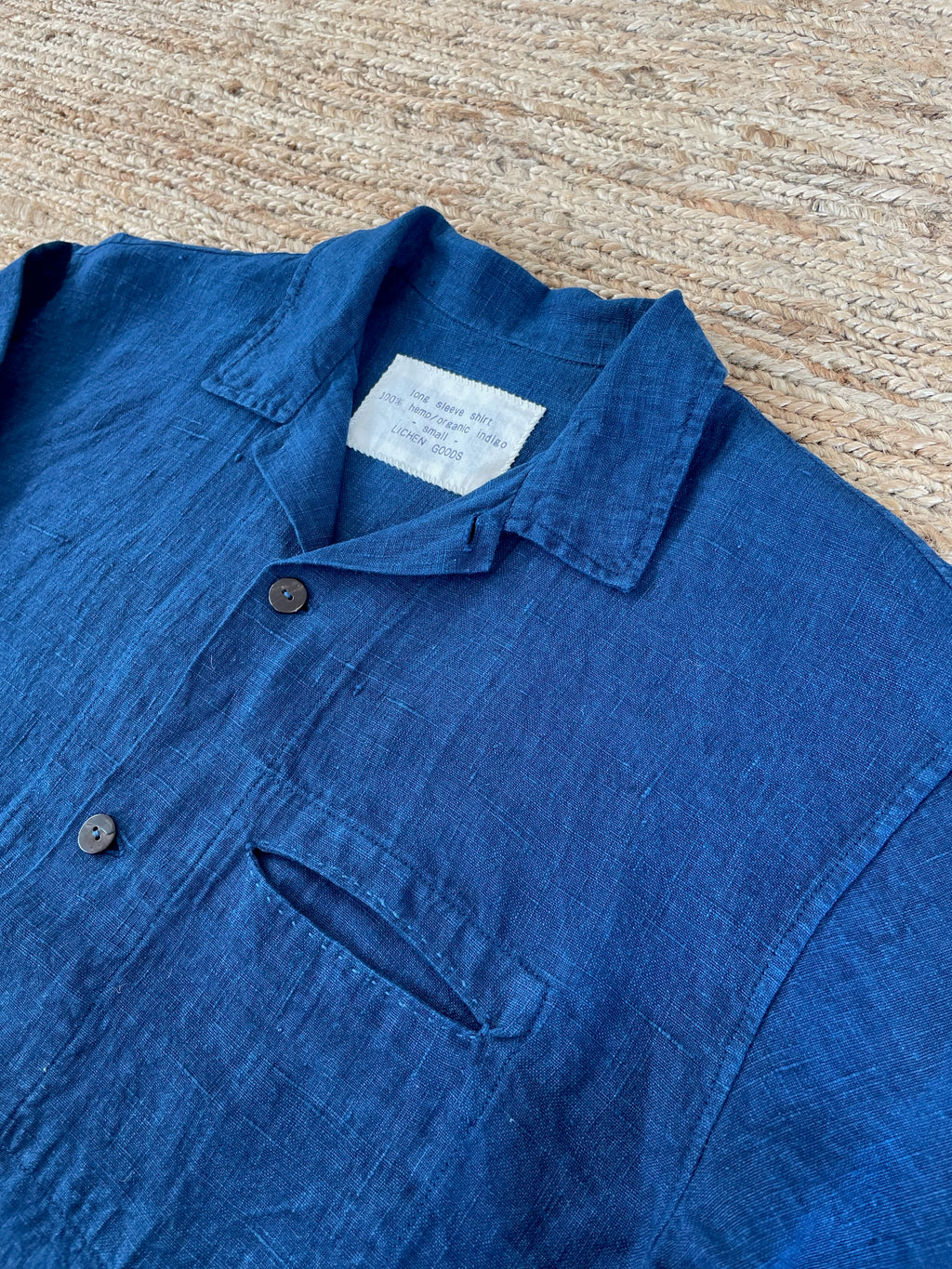 Hemp Short-sleeve Shirt | Organic Indigo Hand-dyed - Tempo