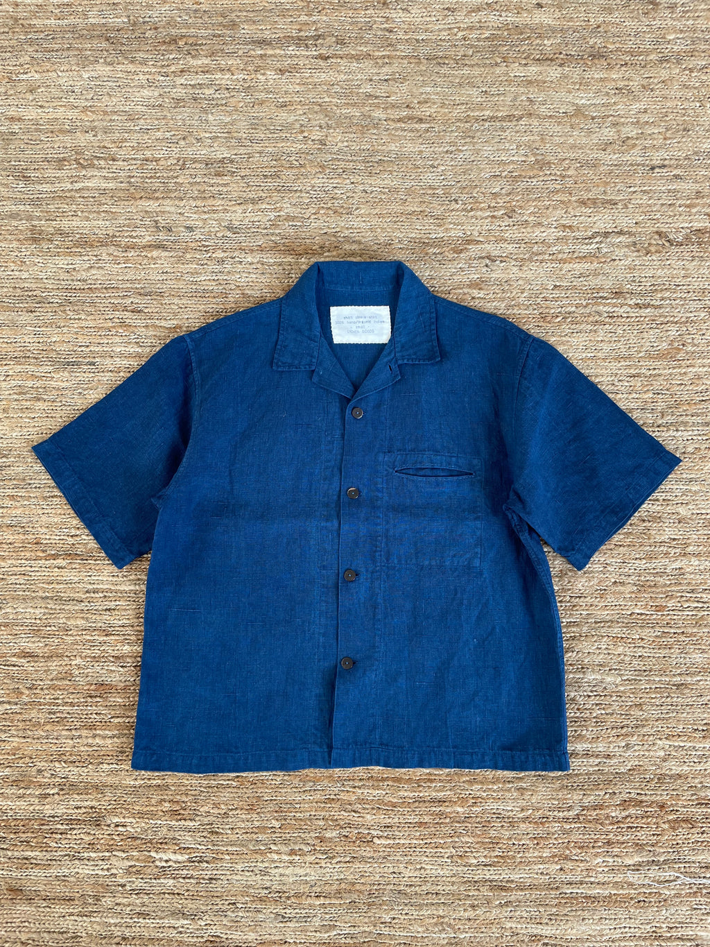 Hemp Short-sleeve Shirt | Organic Indigo Hand-dyed - Tempo