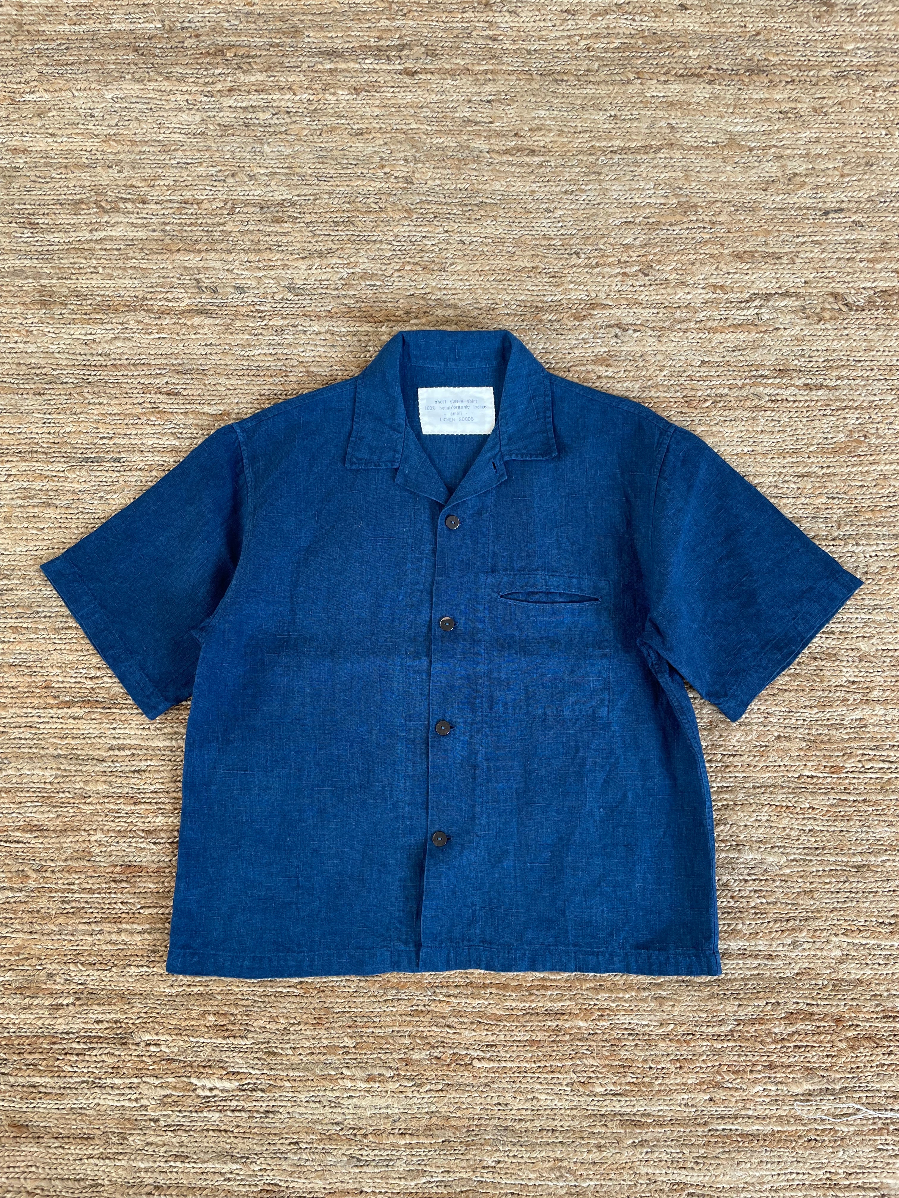 Hemp Short-sleeve Shirt | Organic Indigo Hand-dyed - Tempo