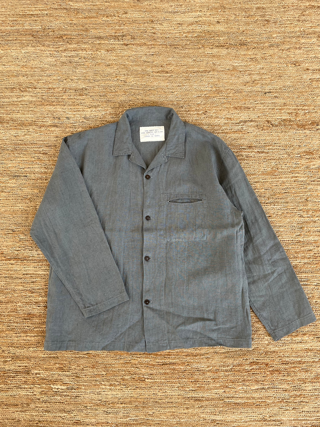 Hemp Long-sleeve Shirt | Oak Gall  & Iron Hand-dyed