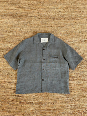 Hemp Short-sleeve Shirt | Oak Gall  & Iron Hand-dyed - Tempo