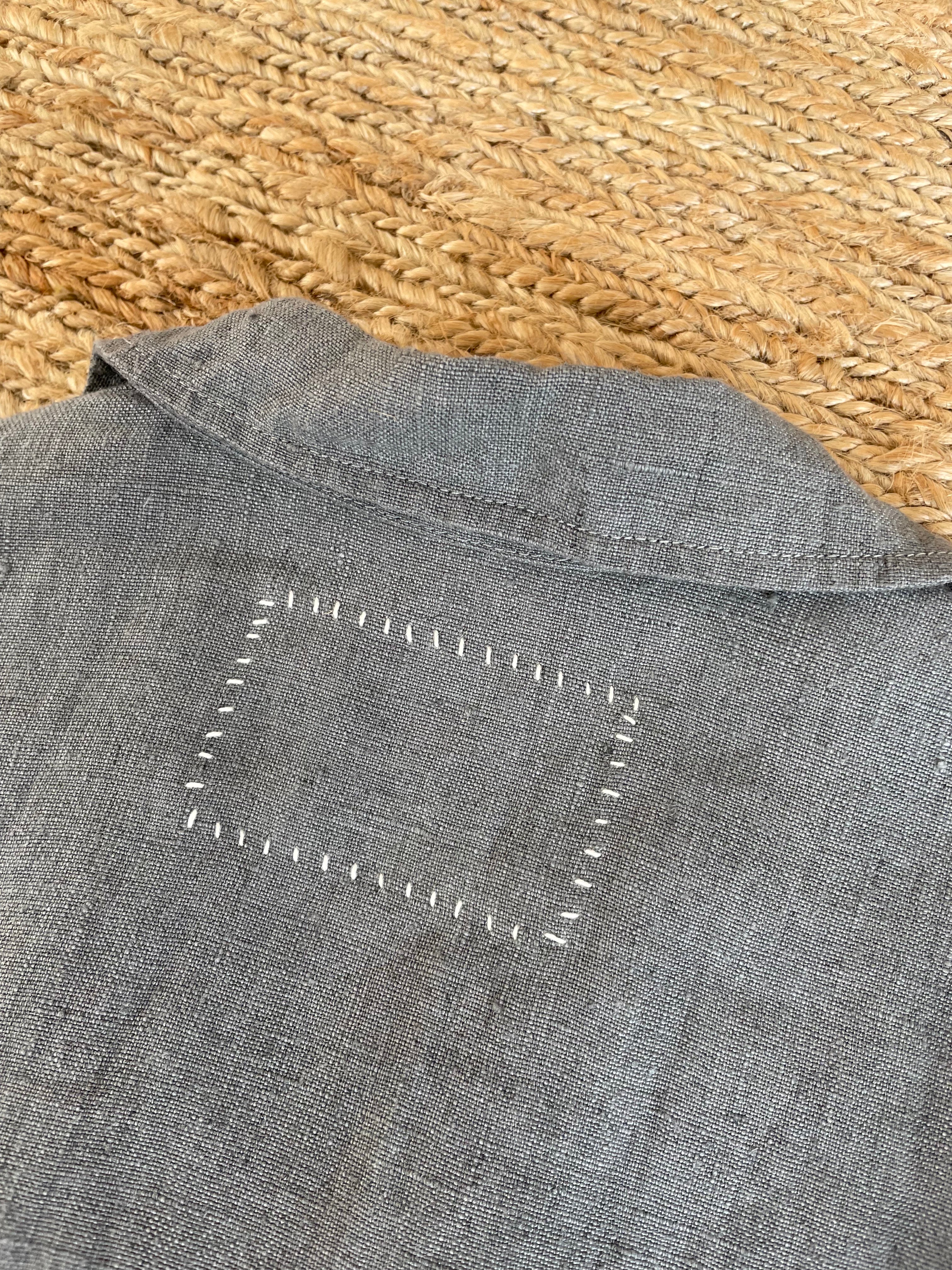 Hemp Short-sleeve Shirt | Oak Gall  & Iron Hand-dyed - Tempo