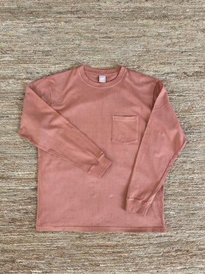 Cotton Long-sleeve T-Shirt | Cutch & Madder Hand-dyed - Tempo