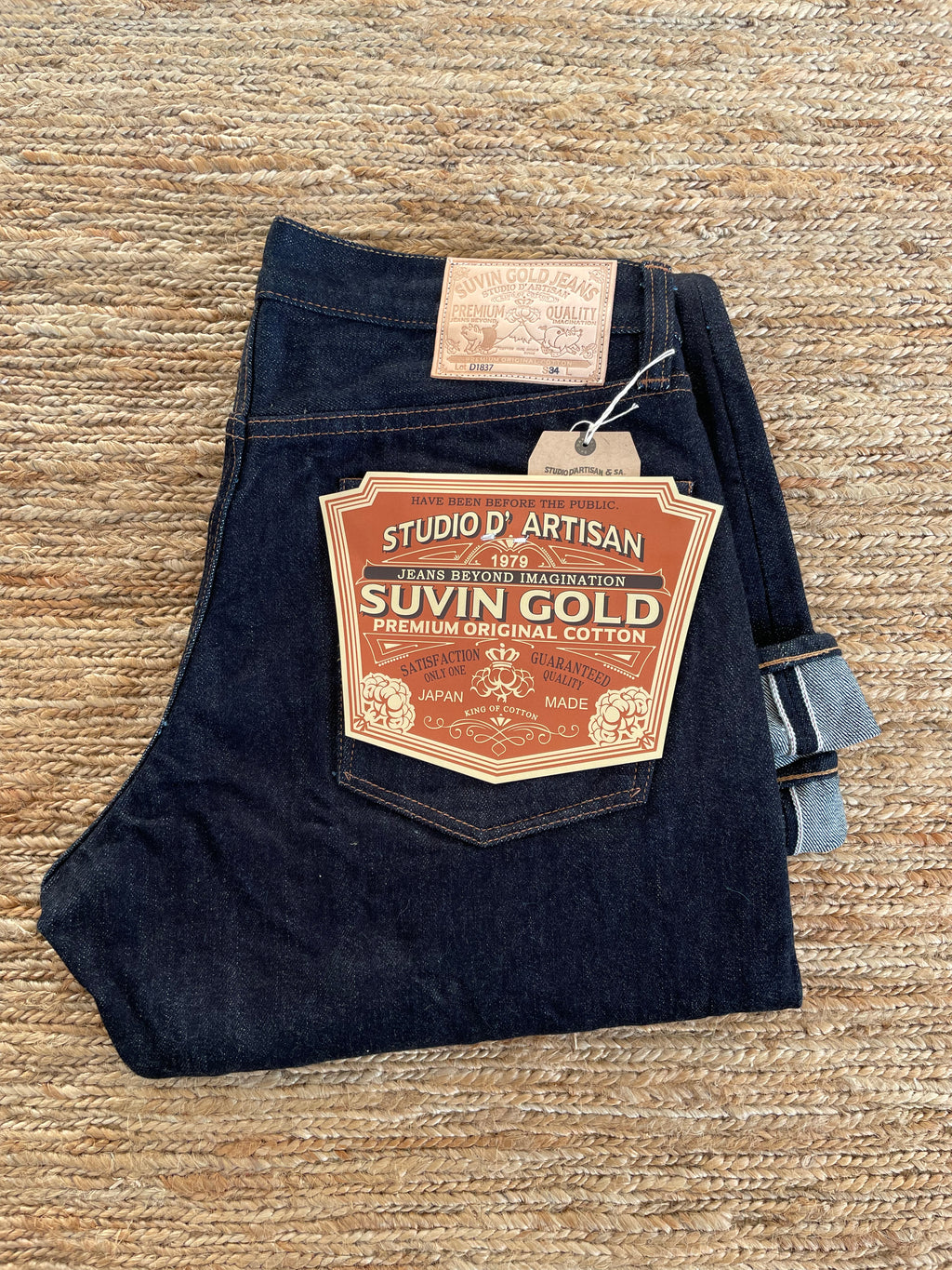 Suvin Gold Jeans - High Rise Tapered - One Wash - Tempo