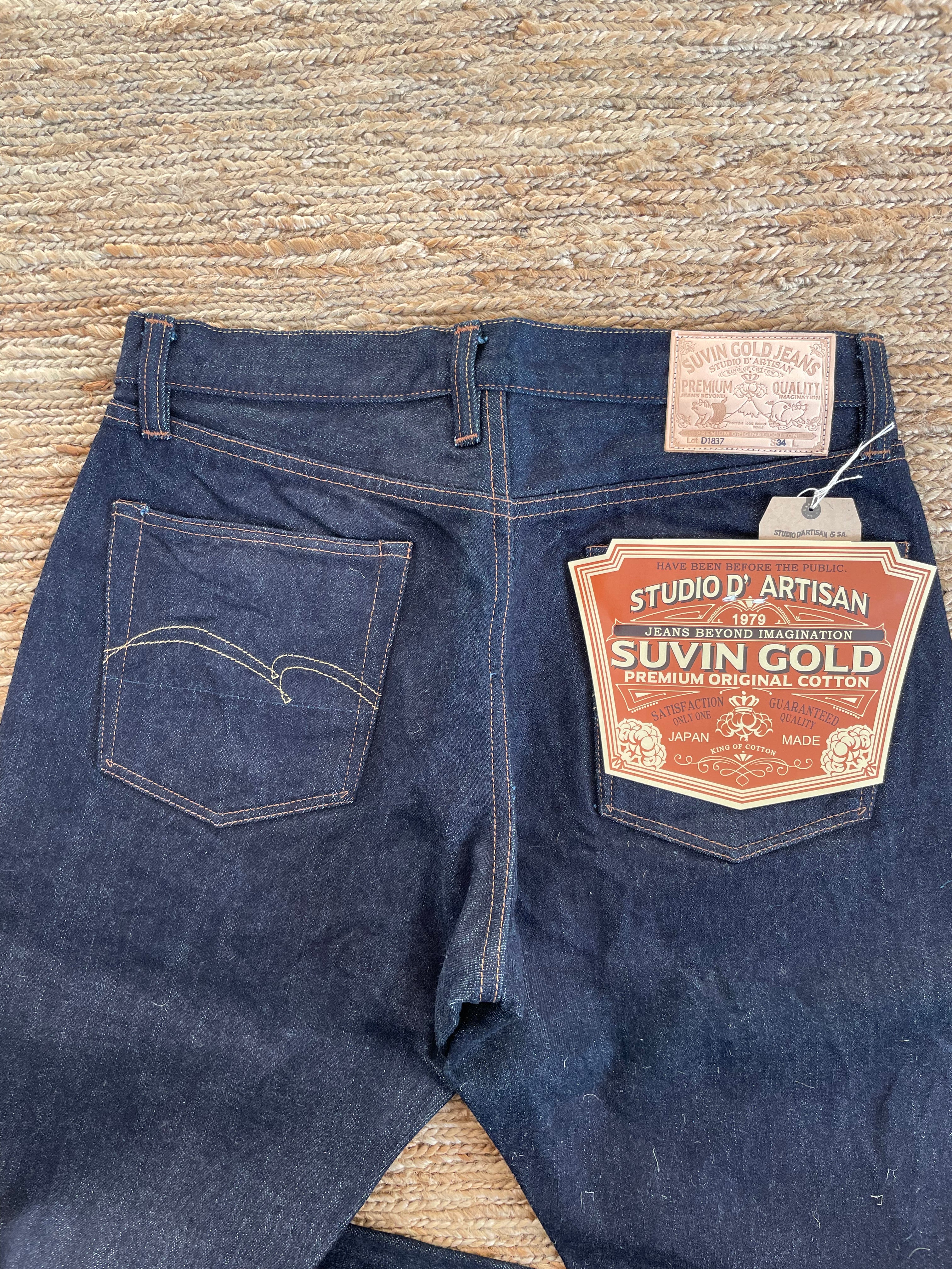 Suvin Gold Jeans - High Rise Tapered - One Wash - Tempo