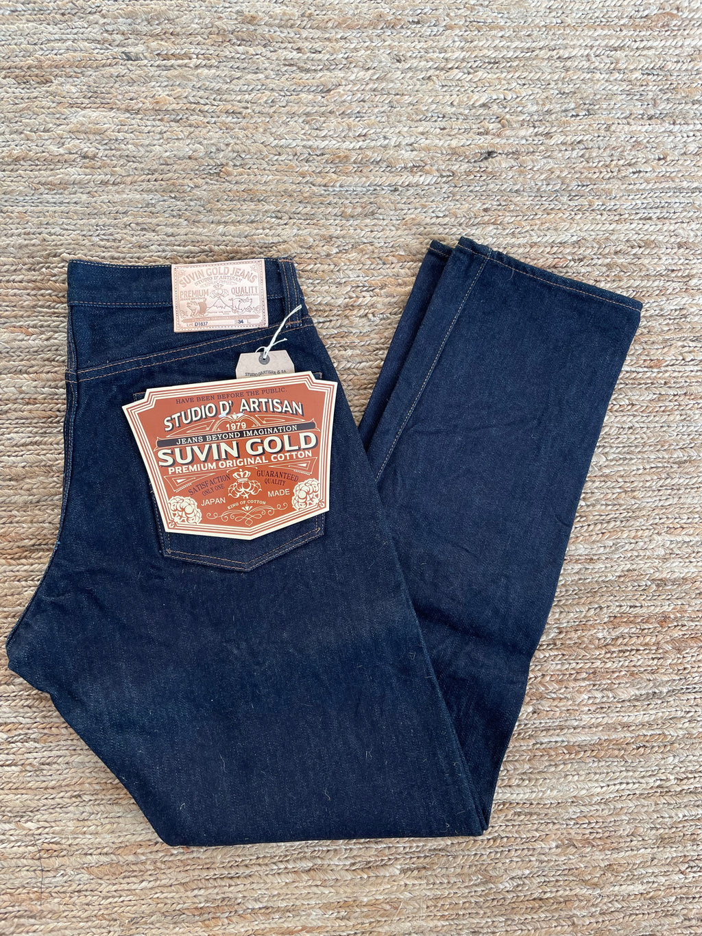 Suvin Gold Jeans - High Rise Tapered - One Wash - Tempo