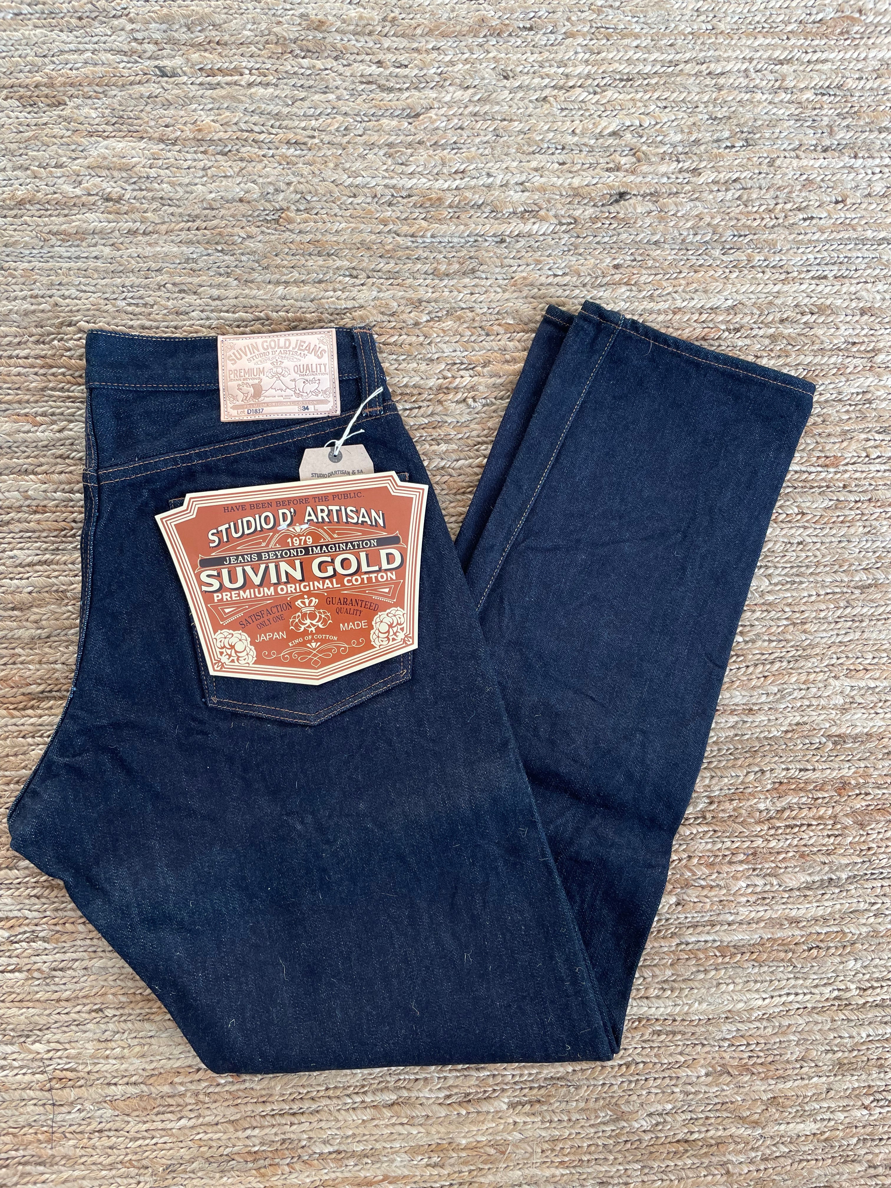 Suvin Gold Jeans - High Rise Tapered - One Wash - Tempo