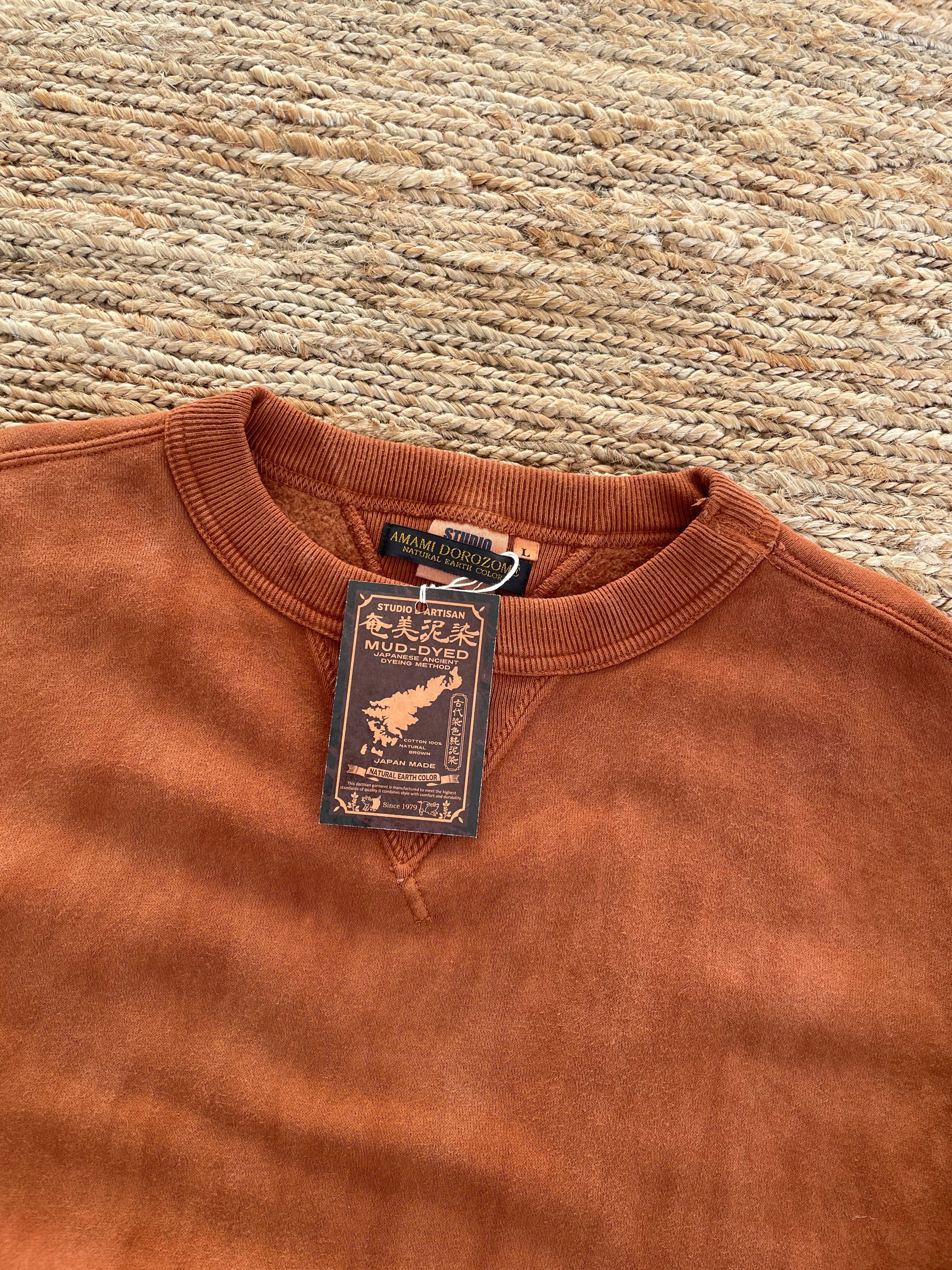 Coming Soon: Dorozome Mud-Dyed Tsuriami Loopwheel "Eastener Sweatshirt" en marron 