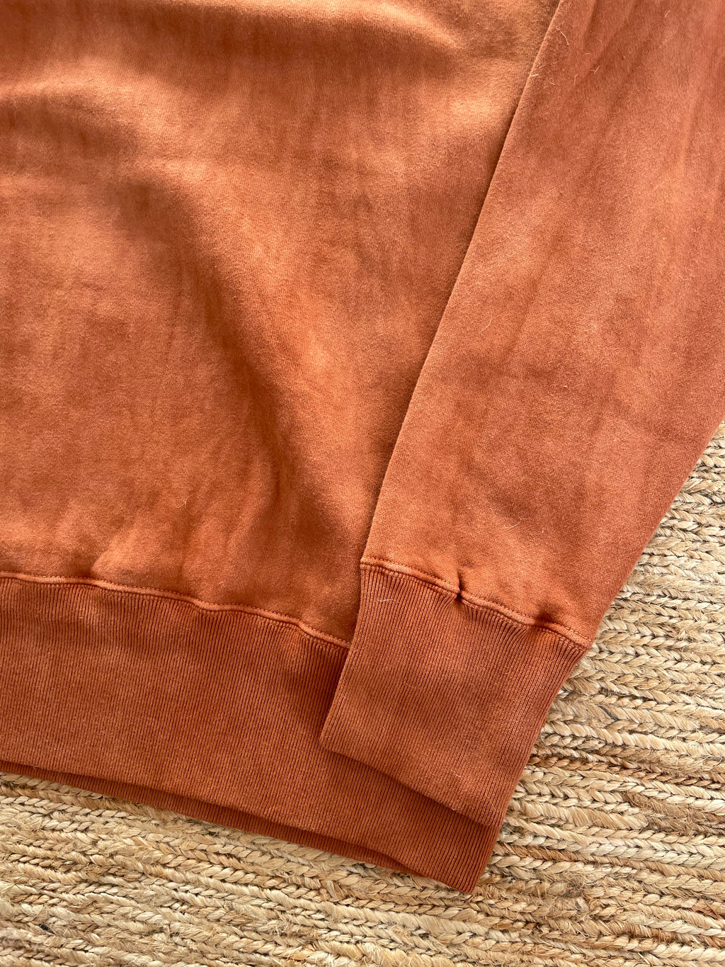 Amami Dorozome Mud-Dyed Tsuriami Loopwheel "Eastener Sweatshirt" in Brown - Tempo