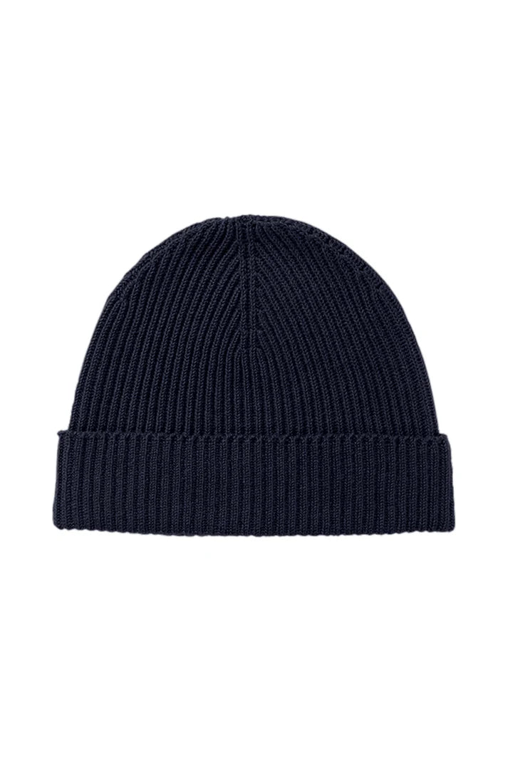 JOHNSTONS OF ELGIN - Navy Ribbed Cashmere Beanie - Tempo