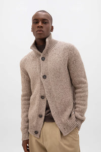 Donegal Cashmere Cardigan in Ash