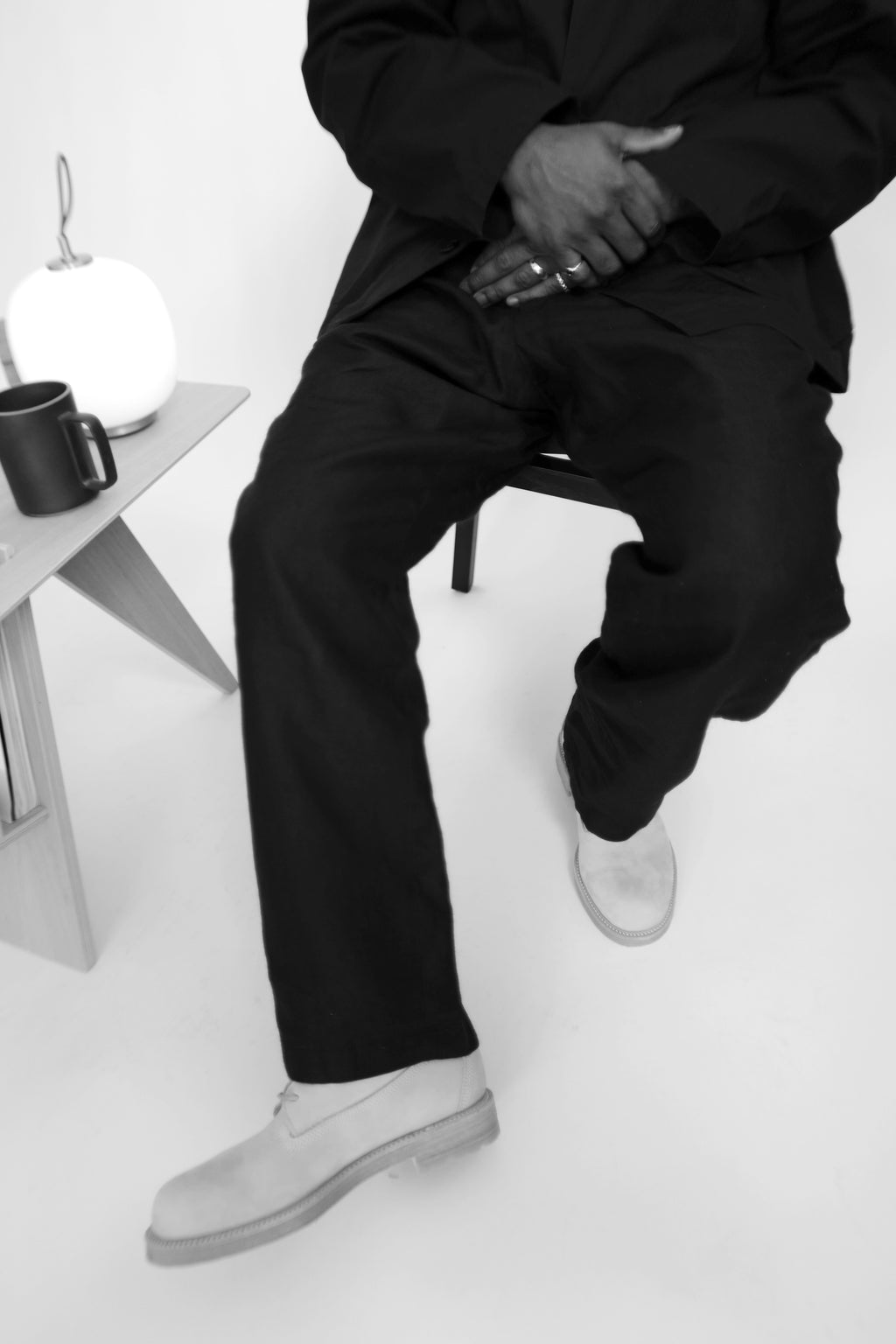 MARK S. - Ramie / Cotton Domenico Pants in Black - Tempo