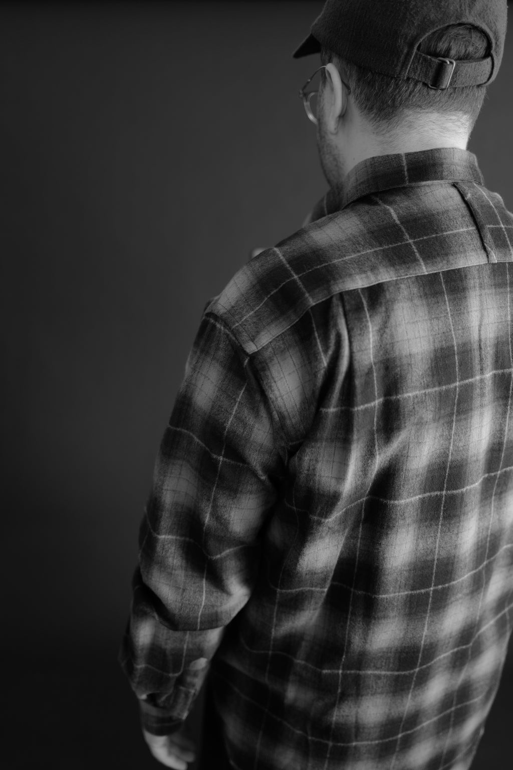 École de Pensée - Green Plaid Shadow Check Brushed Flannel Relaxed Shirt - Tempo
