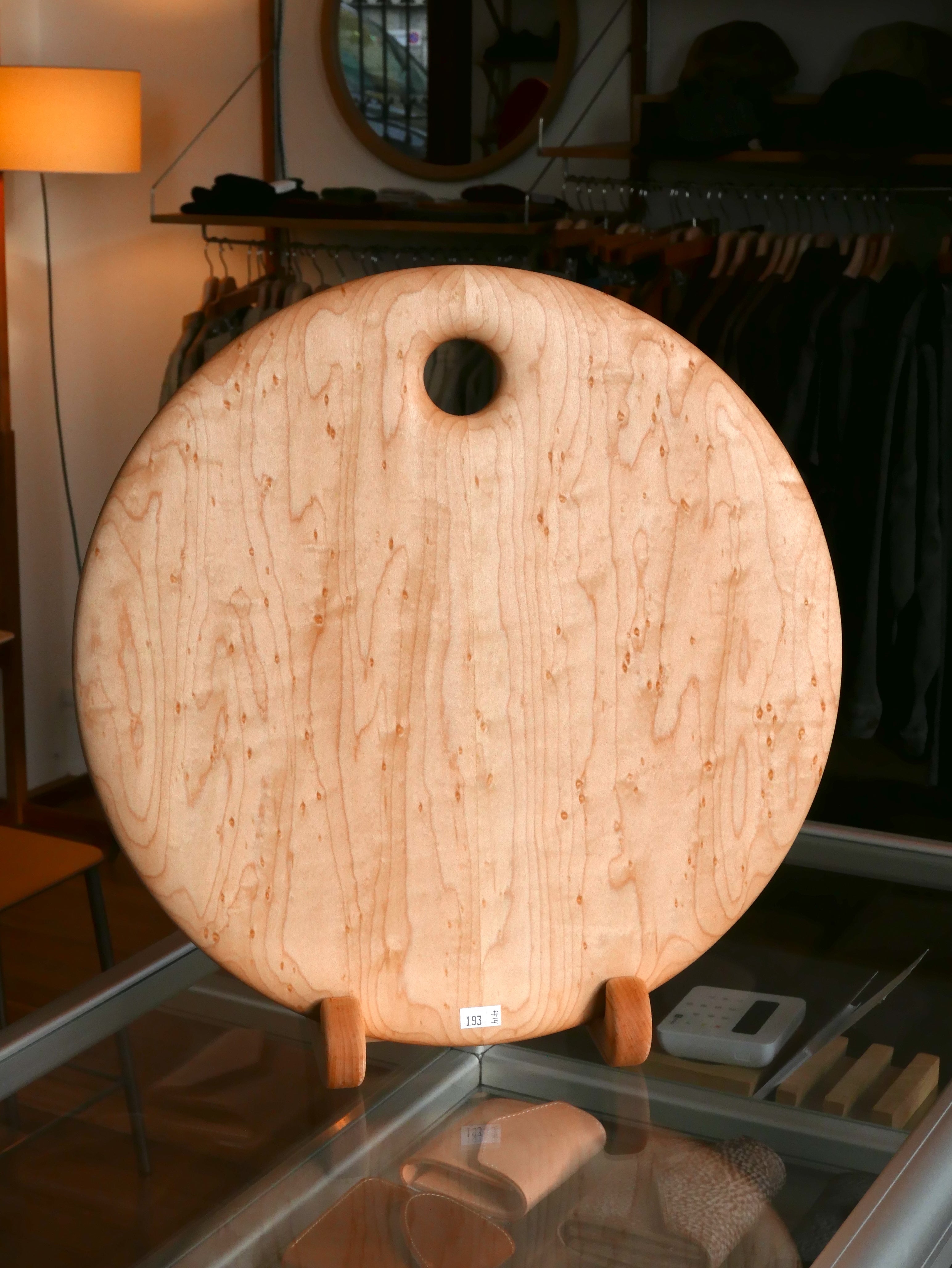 #14 X Round Breadboard in Birdseye Maple