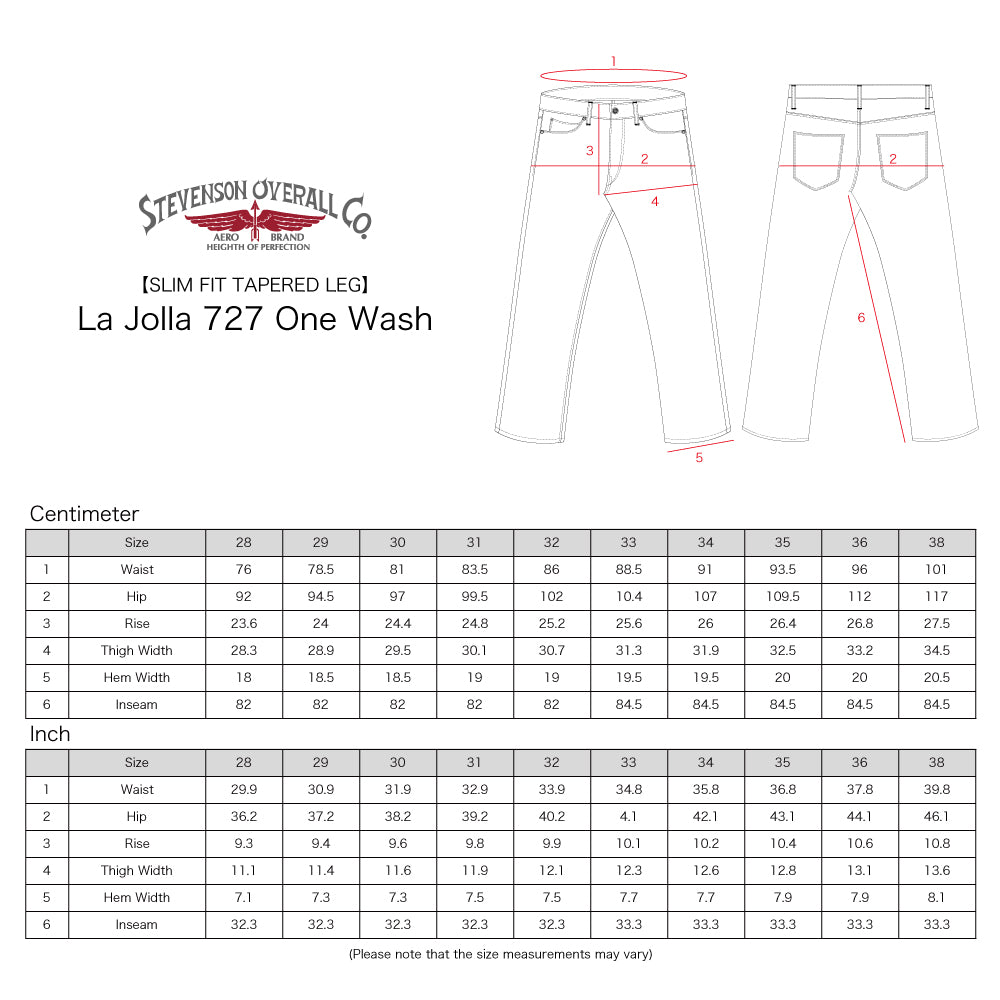 STEVENSON LA JOLLA 13oz Selvedge Green-Cast Denim - Slim Tapered OW