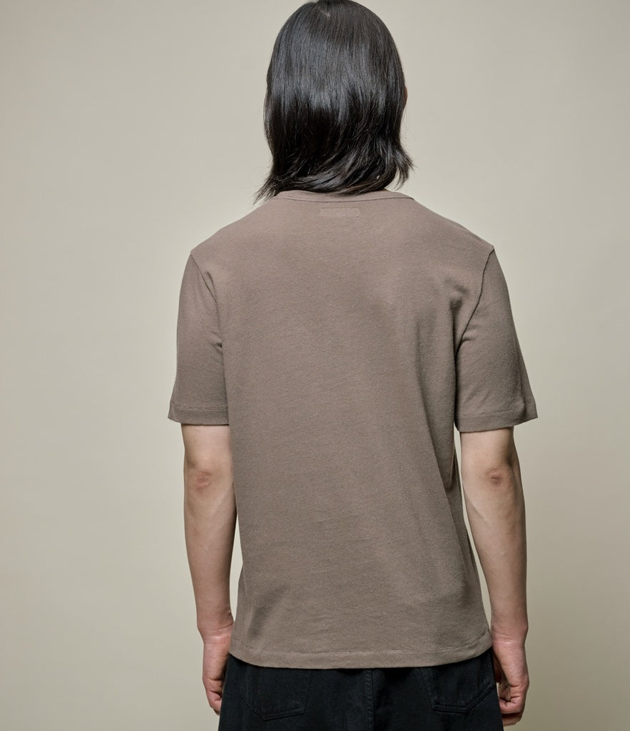 MERZ B. SCHWANEN - Linen & Organic Cotton T-Shirt 4oz Relaxed Fit in Faded Grain LINEN01 - Tempo