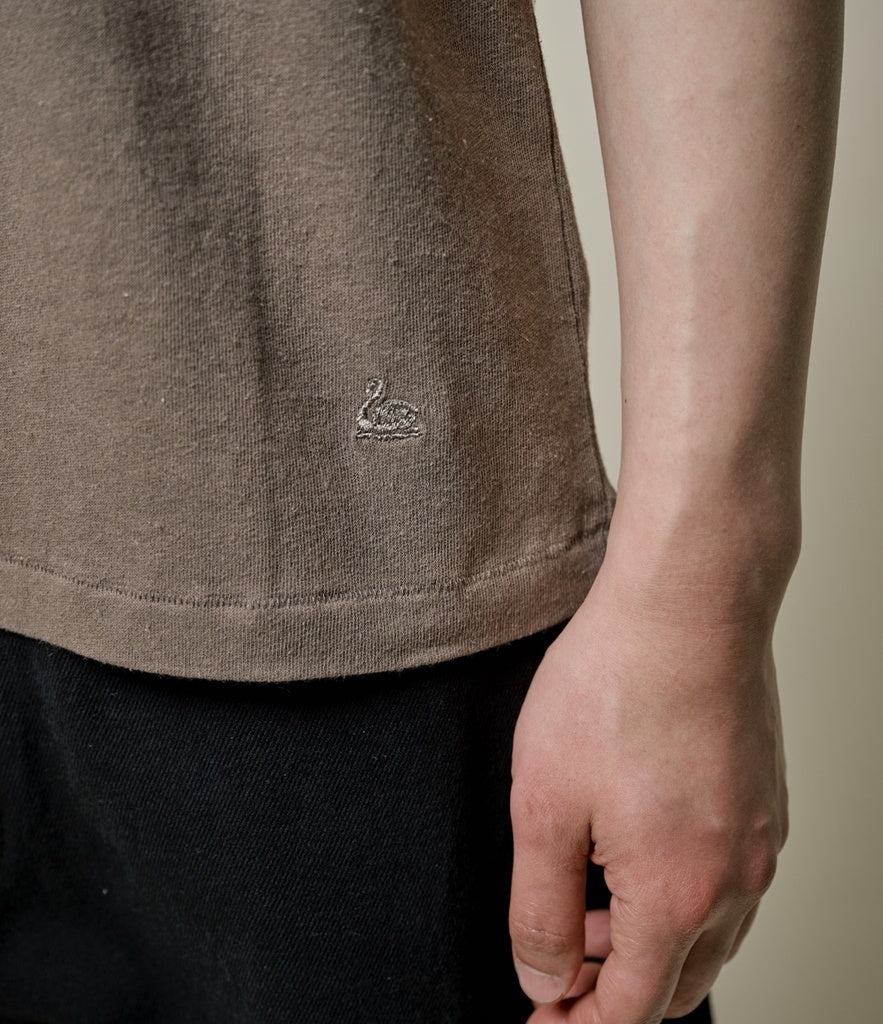 MERZ B. SCHWANEN - Linen & Organic Cotton T-Shirt 4oz Relaxed Fit in Faded Grain LINEN01 - Tempo