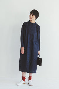 Maria Linen Coat in Ardoise